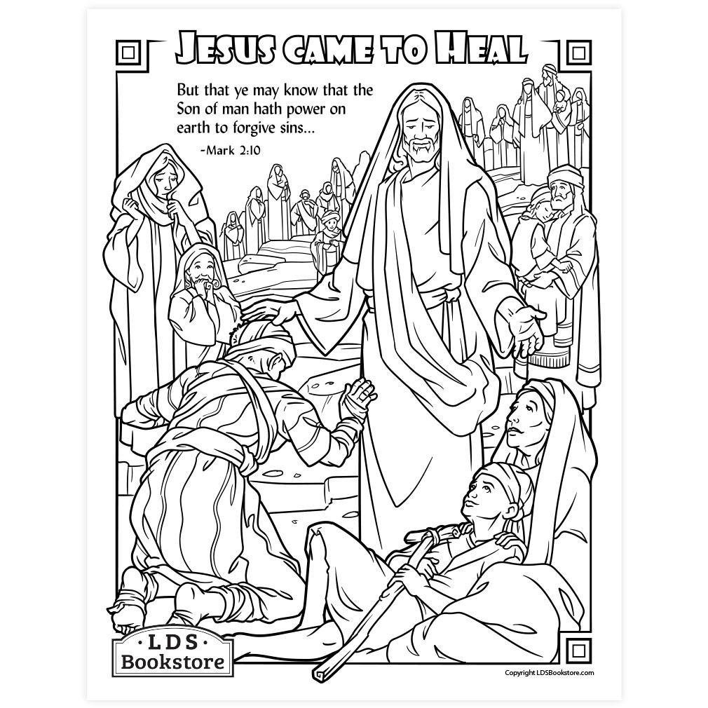 Jesus Came To Heal Coloring Page - Printable with Free Printable Miracles Of Jesus