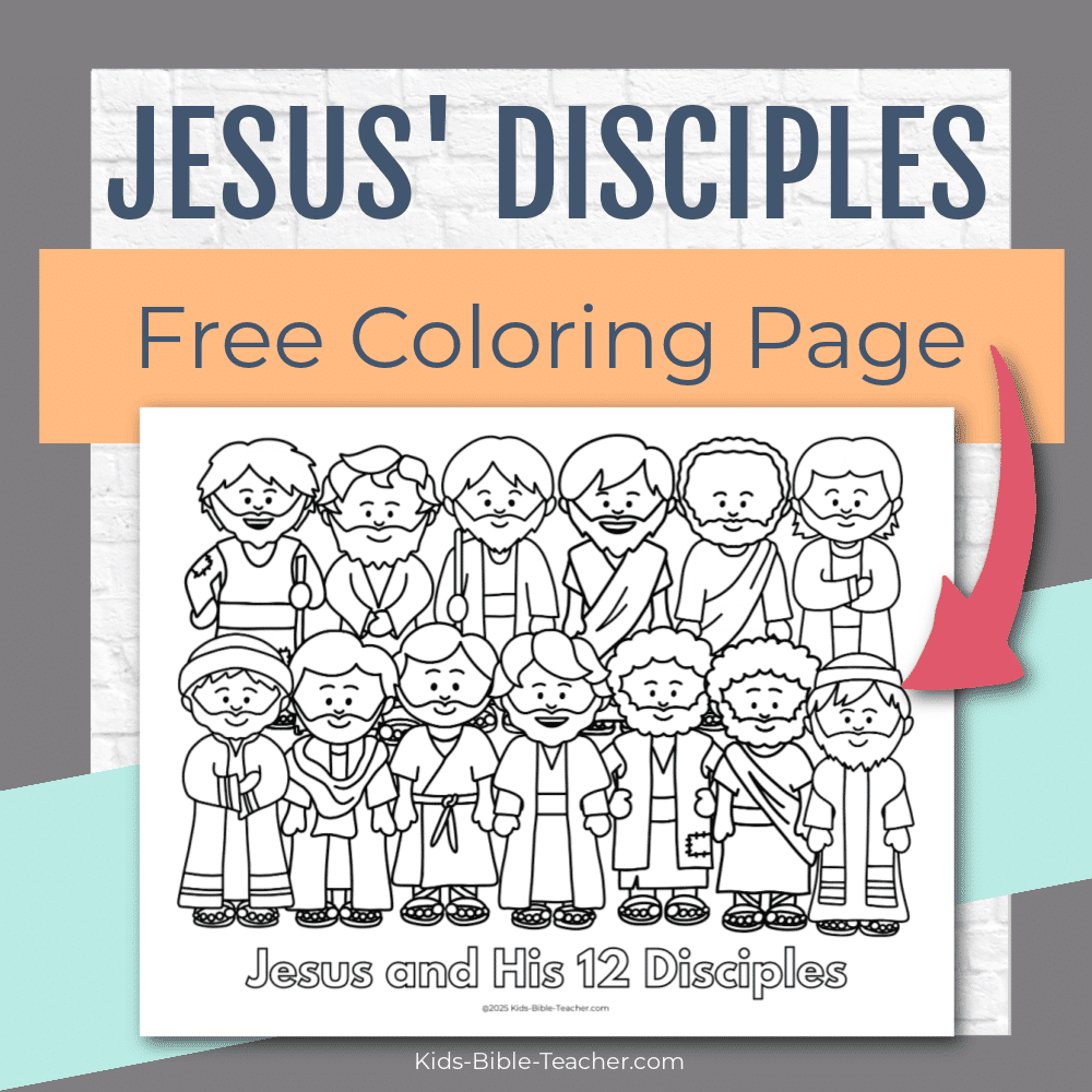 Jesus&amp;#039; Disciples Coloring Page - Free Printable! - Kids Bible Teacher with 12 Disciples Coloring Page Free Printable