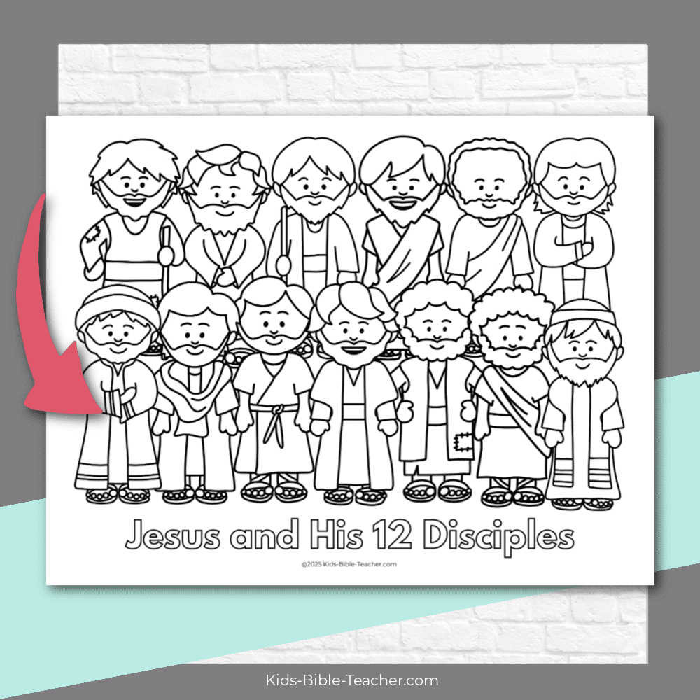 Jesus&amp;#039; Disciples Coloring Page - Free Printable! - Kids Bible Teacher with 12 Disciples Coloring Page Free Printable
