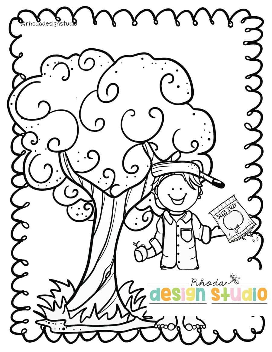 Johnny Appleseed Worksheets And Coloring Pages intended for Free Johnny Appleseed Printables