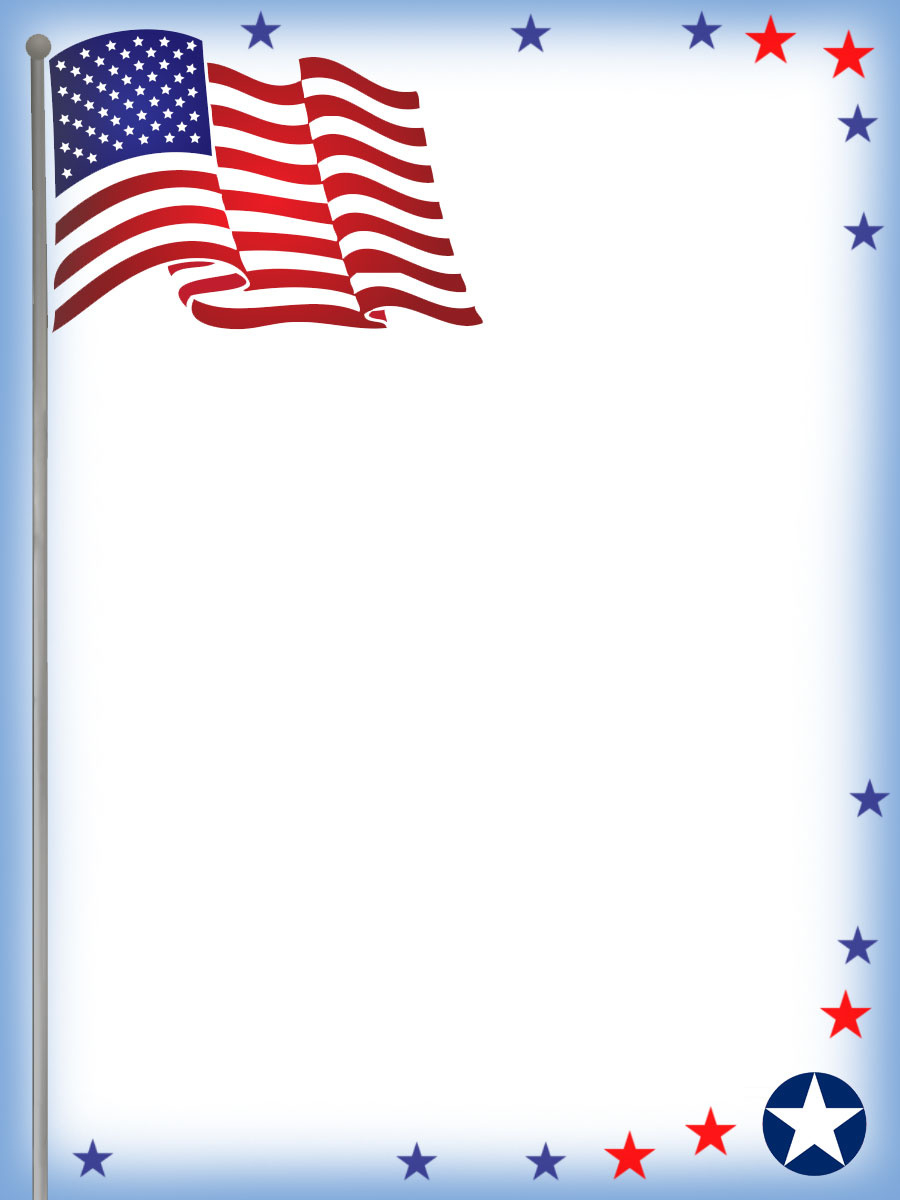 July Fourth Stationery: Usa Flag Notepaper - Rooftop Post Printables throughout Free Printable 4Th Of July Stationary