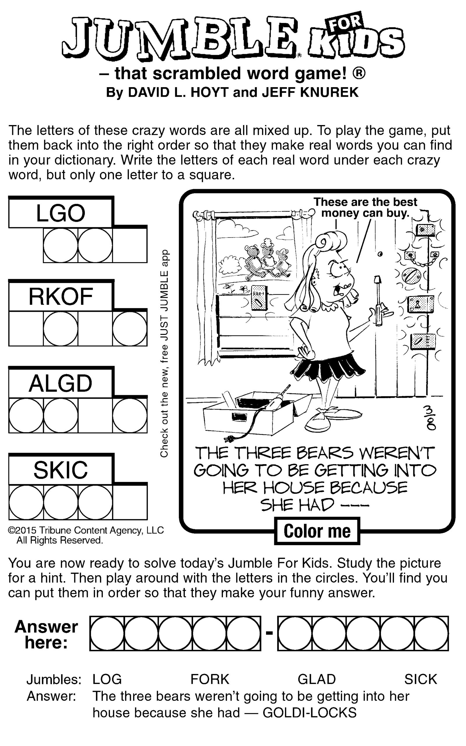 Jumble® For Kids - Games &amp;amp; Puzzles throughout Free Printable Jumble Games