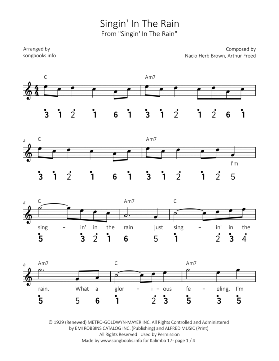 Kalimba Sheet Music To Download And Print intended for Free Printable 17 Key Kalimba Sheet Music