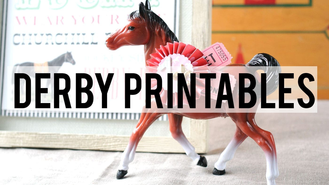 Kentucky Derby Printables - The Polka Dot Chair within Free Printable Kentucky Derby Horses