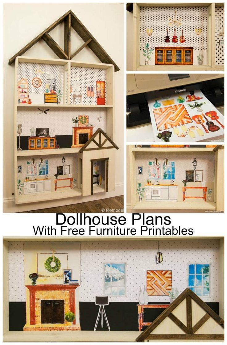 Kids Diy ; Free Dollhouse Building Plans With A Huge Set Of regarding Printable Free Dollhouse Plans