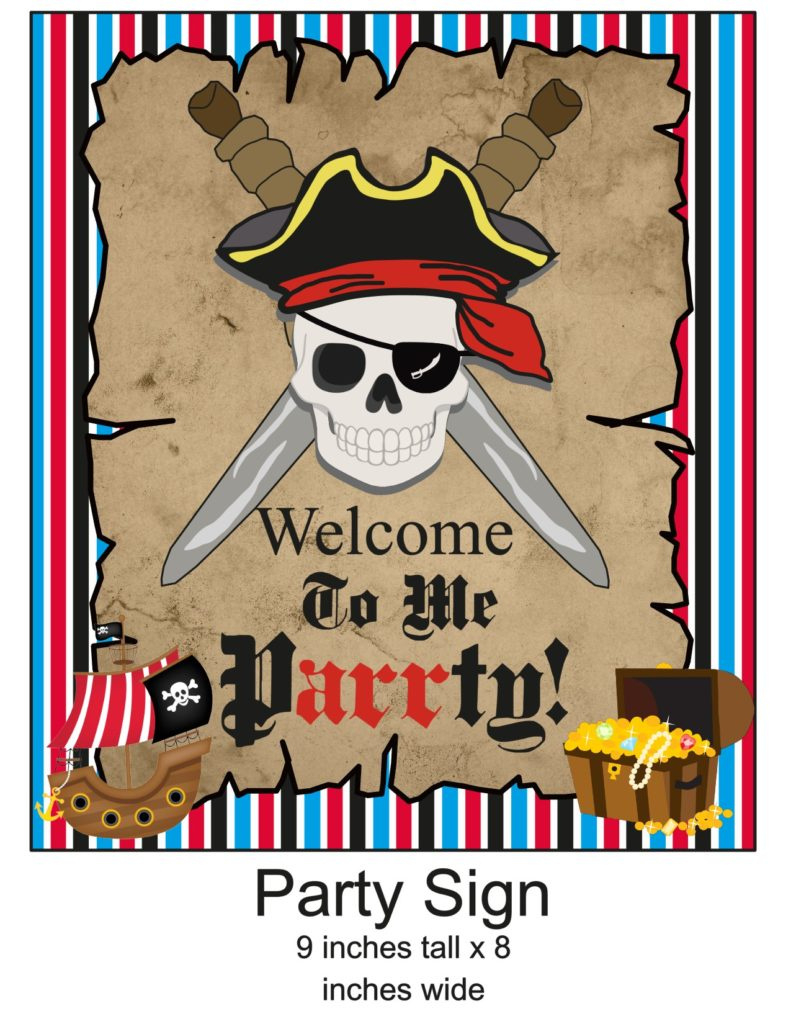 Kids Pirate Birthday Party Free Printable Collection intended for Free Printable Pirate Signs