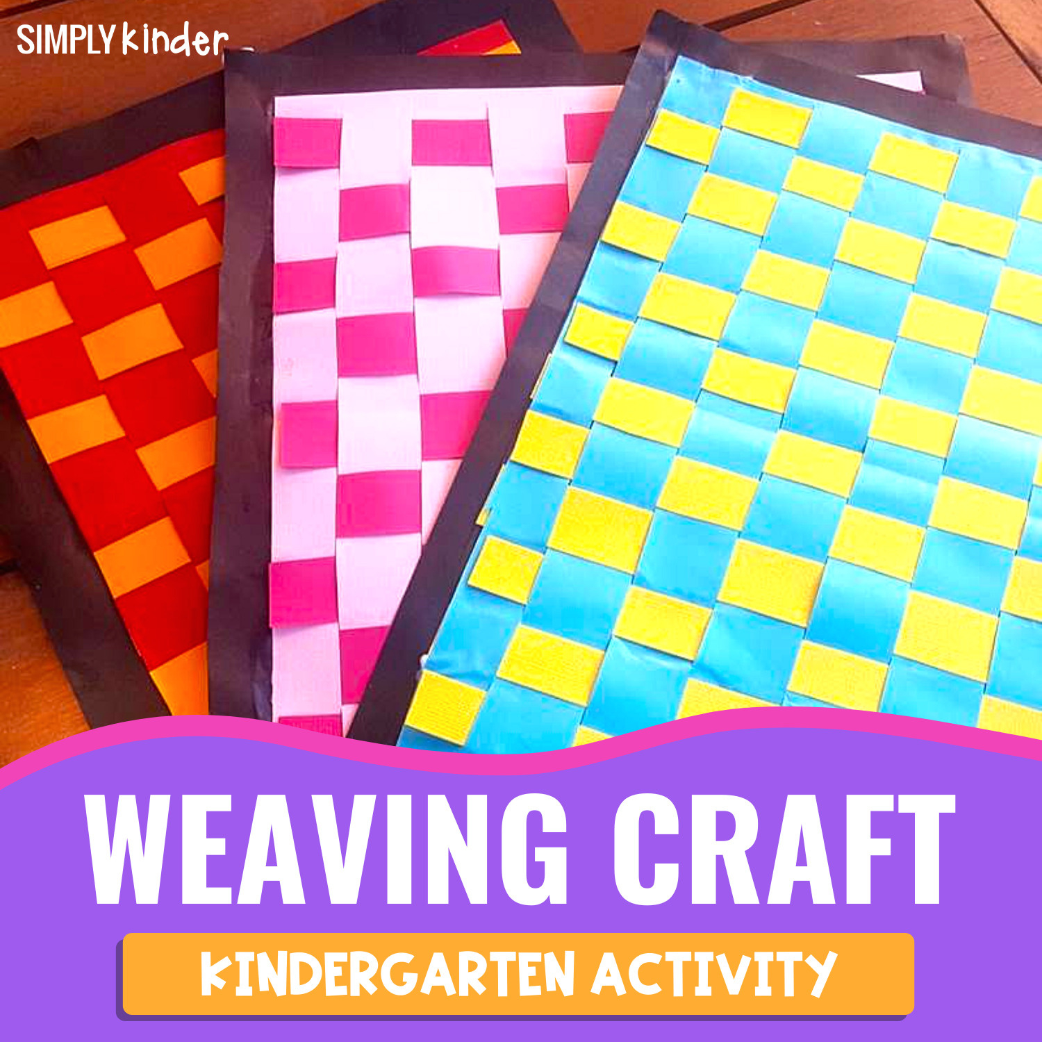 Kindergarten Weaving Craft - Simply Kinder throughout Free Printable Paper Weaving Patterns