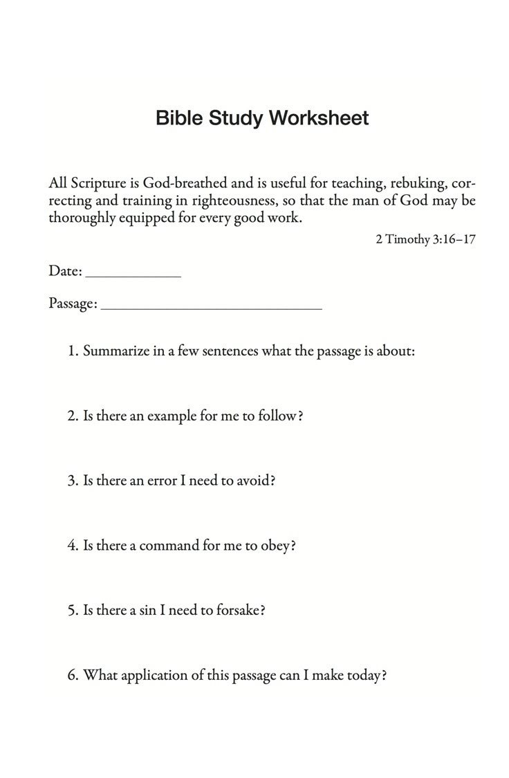 Kjv Bible Study Worksheets - 6 Free Pdf Printables | Printablee for Free Printable Kjv Bible Worksheets