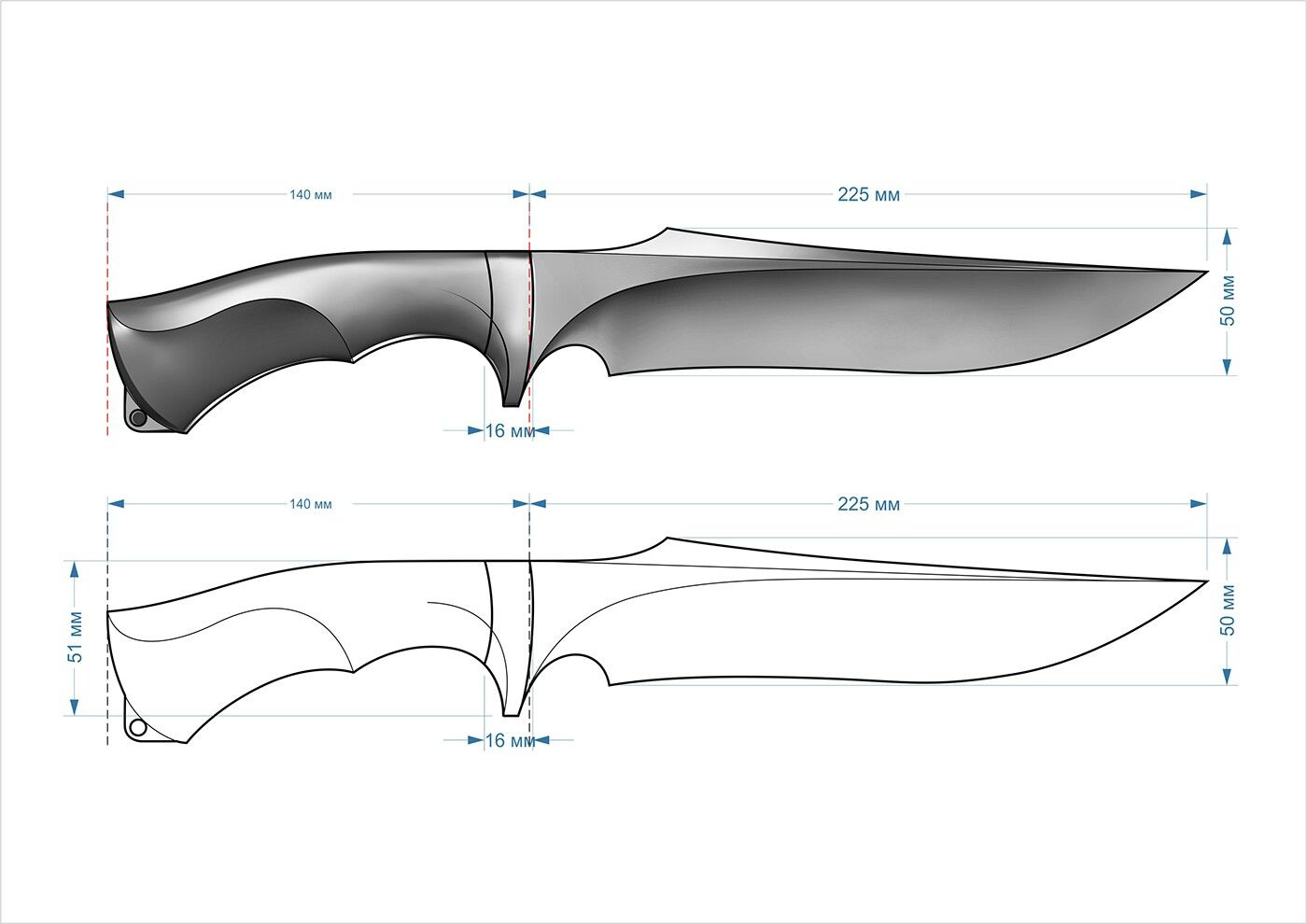 Knife Patterns: Discover 800 Knife Pdf Patterns Ideas | Knife with Printable Bowie Knife Patterns