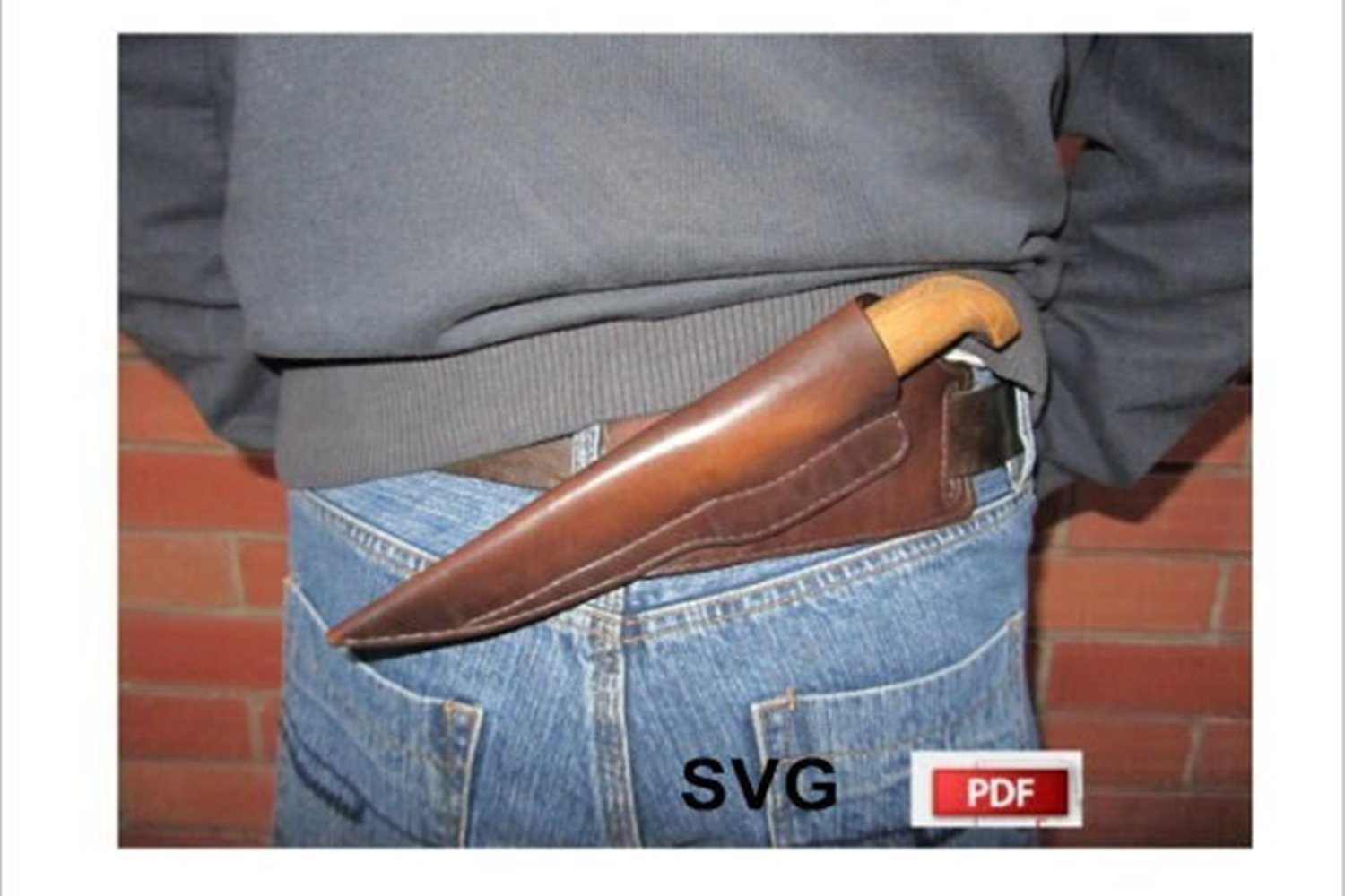 Knife Sheath Pattern -Leather Sheath For Belt - Template inside Printable Leather Knife Sheath Patterns