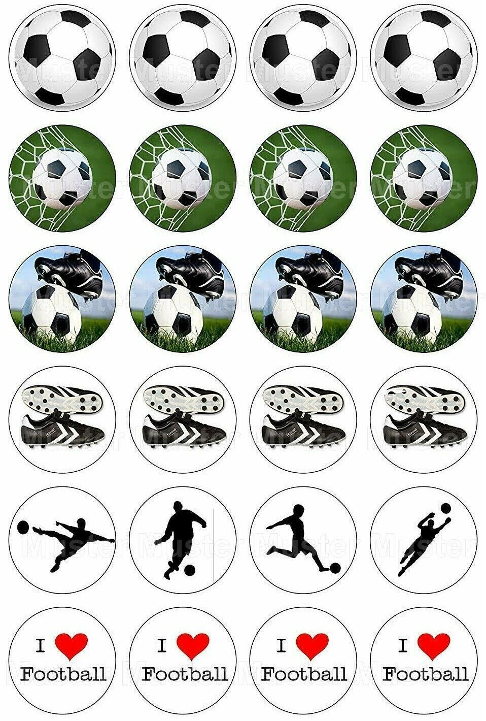 Kuchen Deko Fußball Fußball-Cupcake-Topper – 24 Stück (Deko Für throughout Free Printable Football Cupcake Toppers