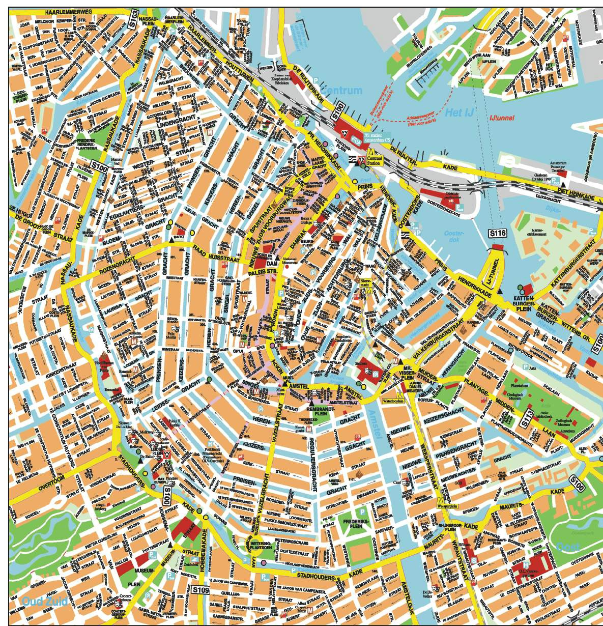 Large Amsterdam Maps For Free Download And Print | High-Resolution in Free Printable Map of Amsterdam