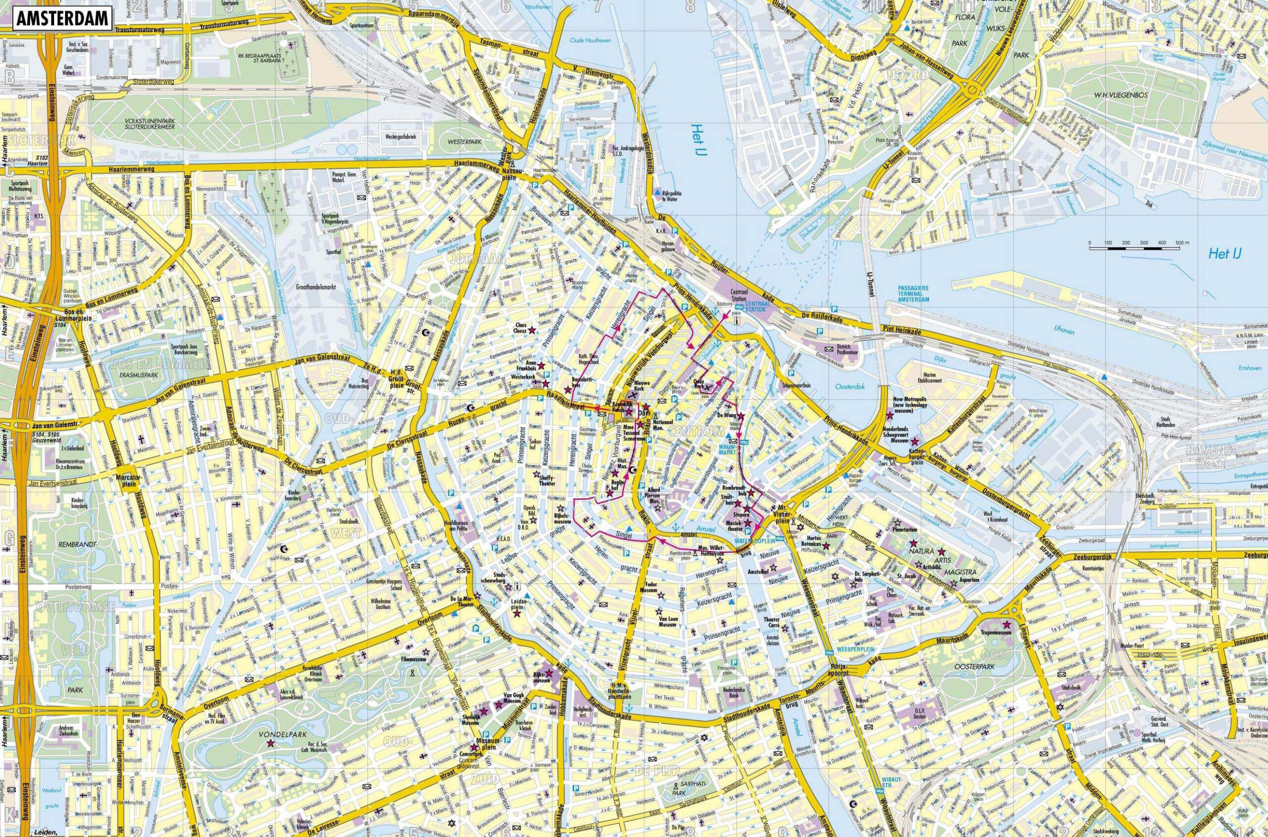 Large Amsterdam Maps For Free Download And Print | High-Resolution within Free Printable Map Of Amsterdam