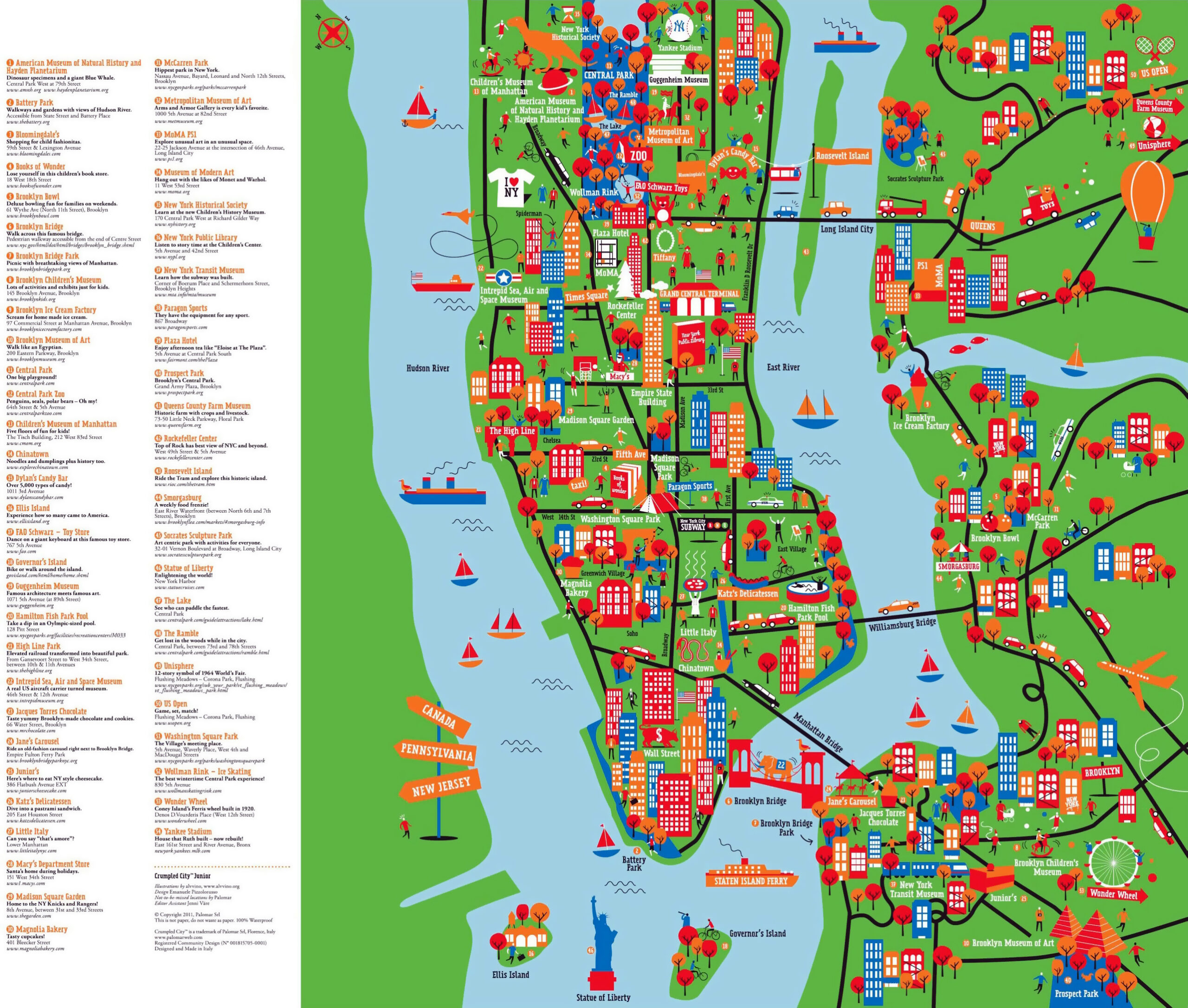 Large Detailed New York Tourist Attractions Map | New York | Usa in Free Printable Map Of New York City