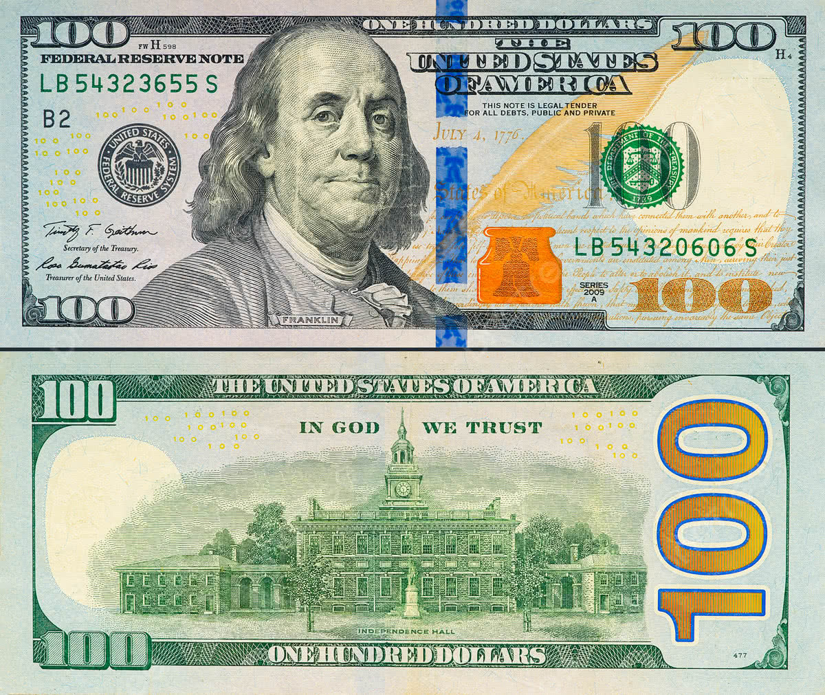 Large Fragment Of 100 Hundred Dollars Bill Banknote Old American inside Free Printable 100 Dollar Bill