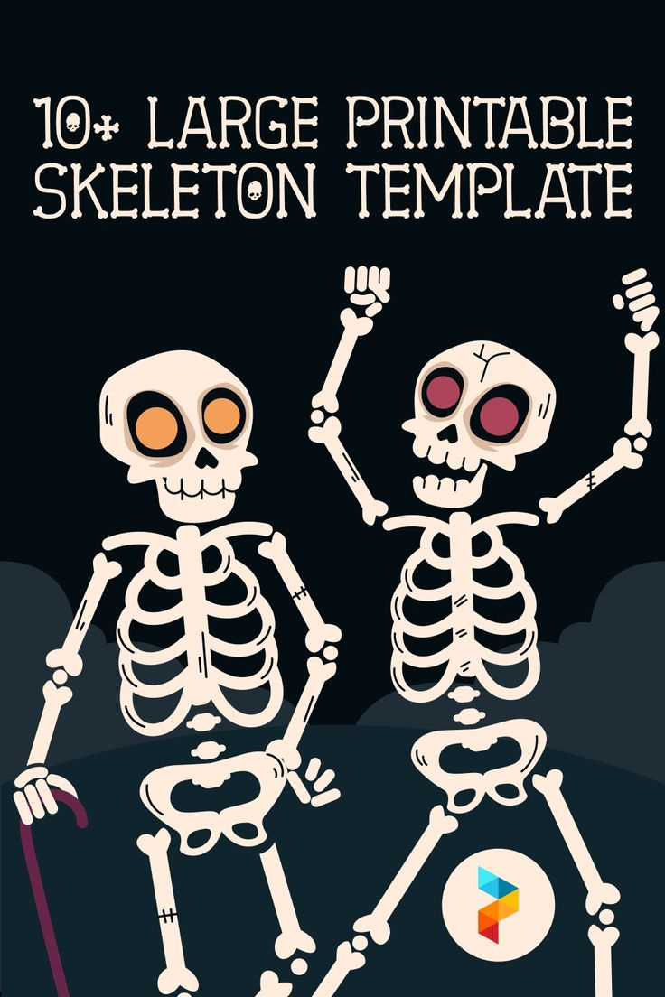 Large Skeleton Template - 20 Free Pdf Printables | Printablee in Free Life Size Printable Skeleton