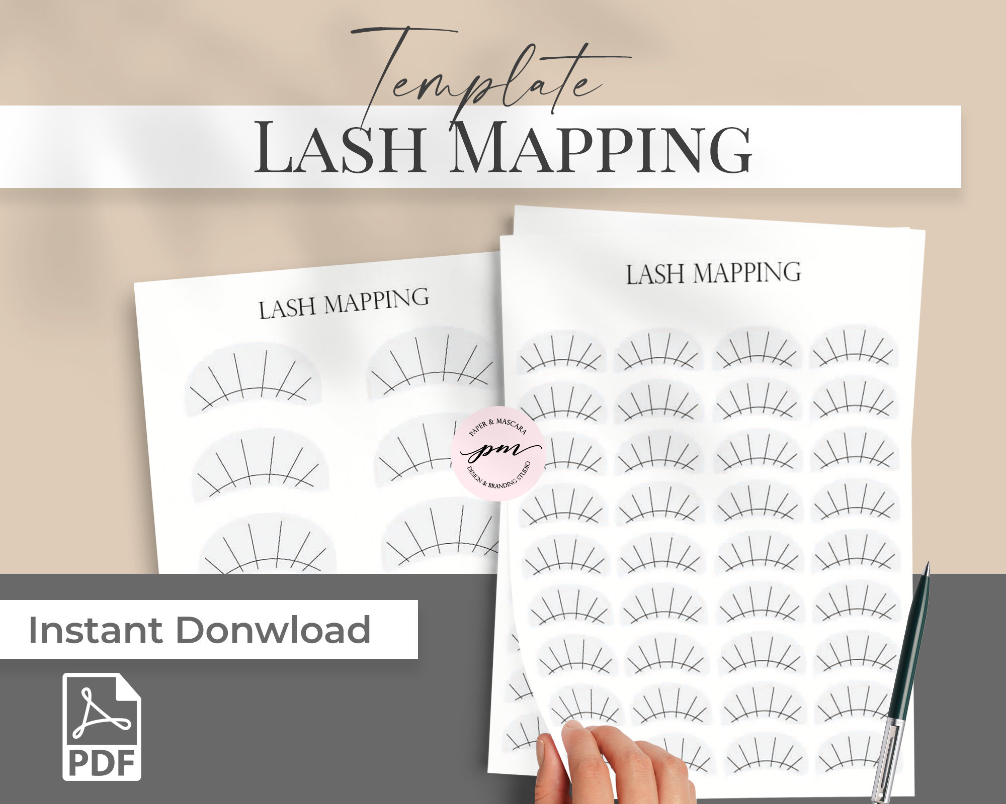 Lash Map Sheets, Printable Lash Mapping Sheets, Eyelash Extensions with Free Printable Eyelash Extension Pattern Charts