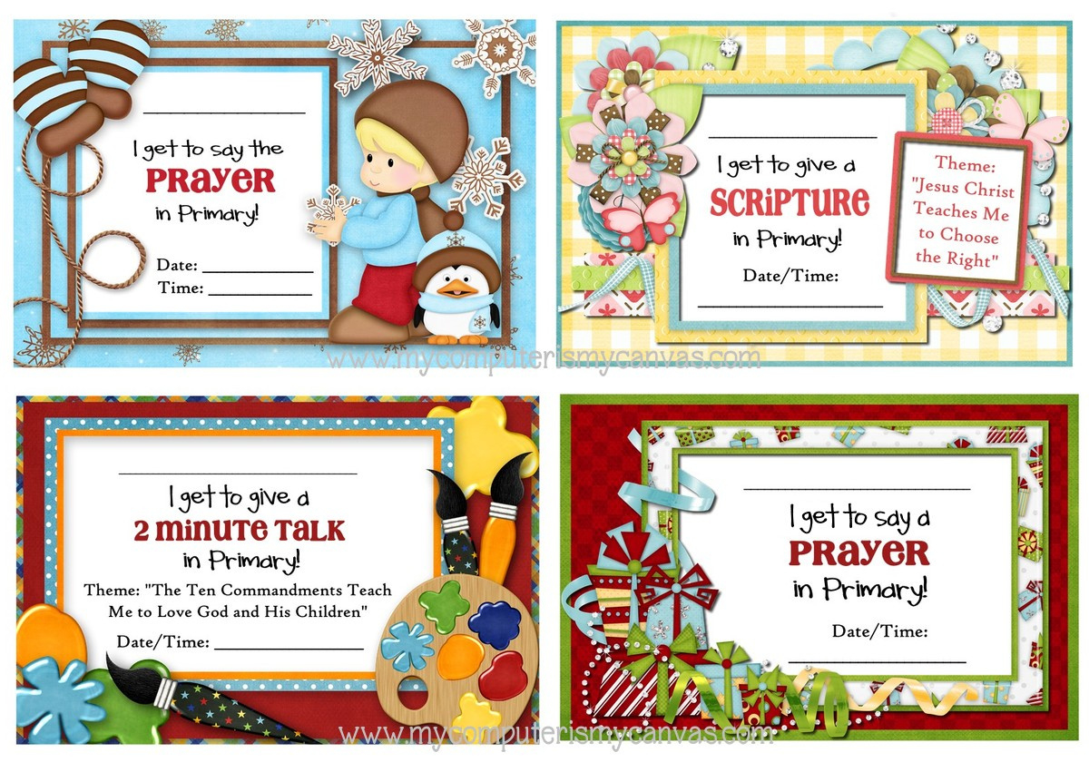Lds Freebie} 4 Primary - My Computer Is My Canvas within Free Lds Primary Printables