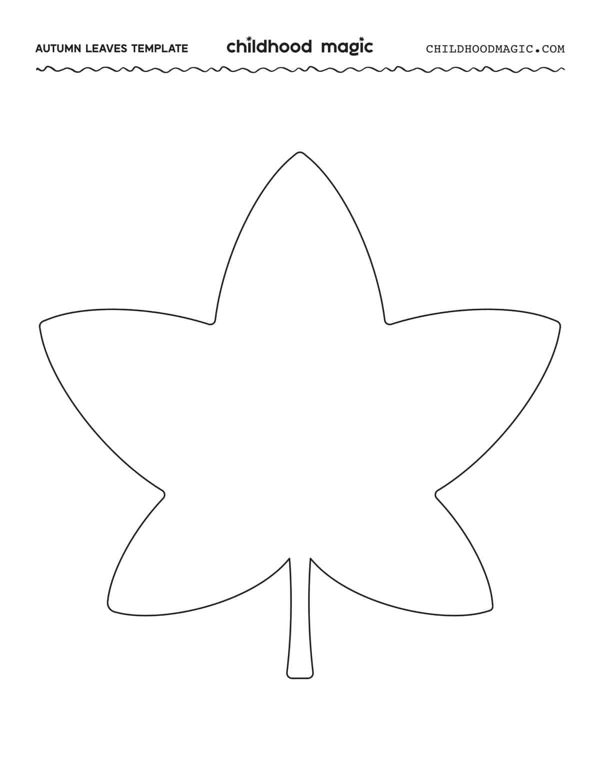 Leaf Outline - Childhood Magic throughout Printable Maple Leaf Stencils