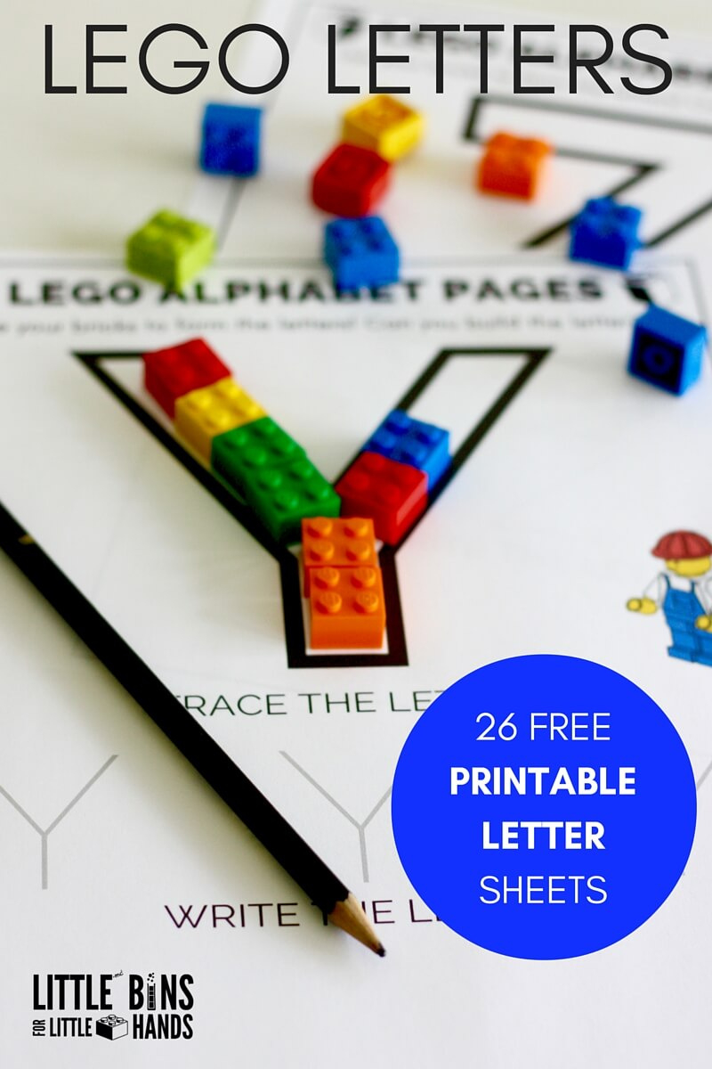 Learn With Lego Letters - Little Bins And Bricks intended for Free Lego Letter Printables