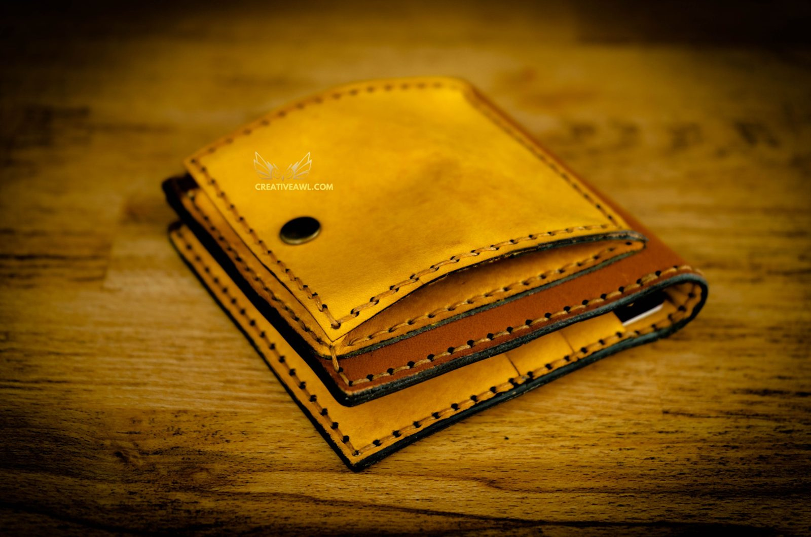 Leather Wallet [Pdf &amp;amp; Dxf Pattern] - Creative Awl Studio intended for Free Leather Templates