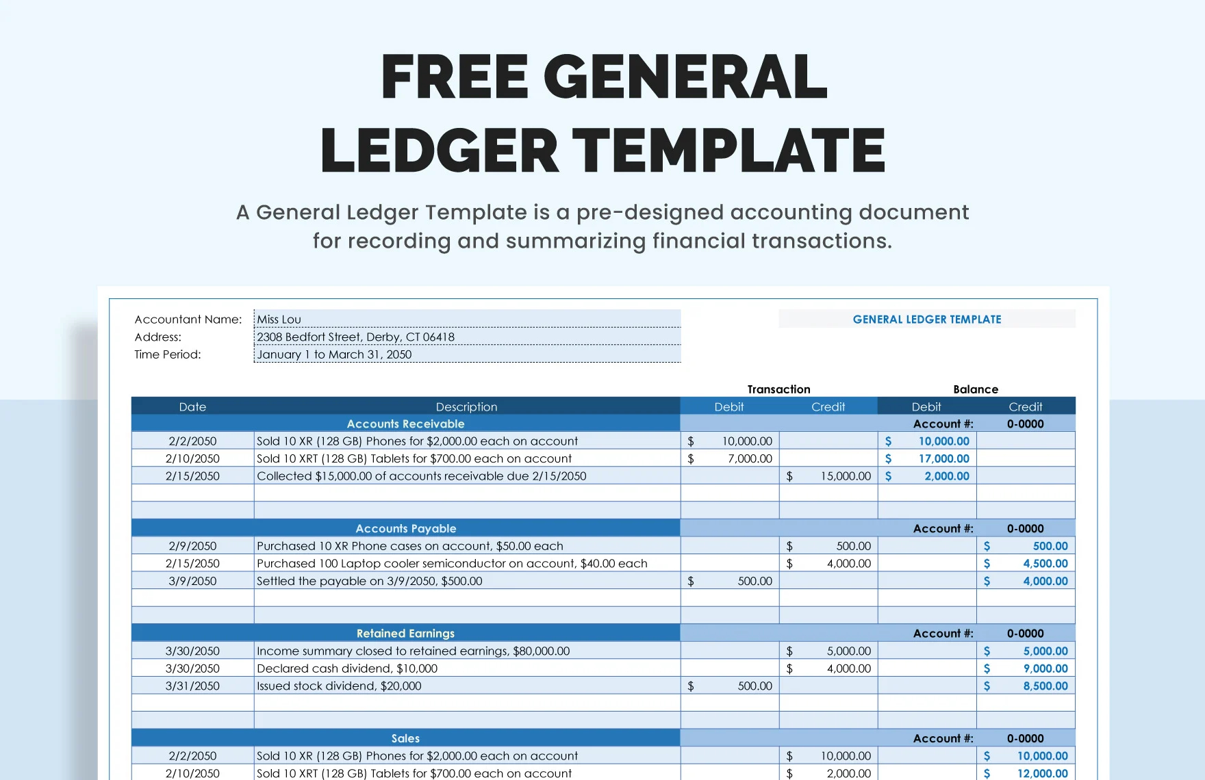 Ledger Paper Template - 7+ Free Word,Pdf Document Download with Free Printable Ledger Sheets
