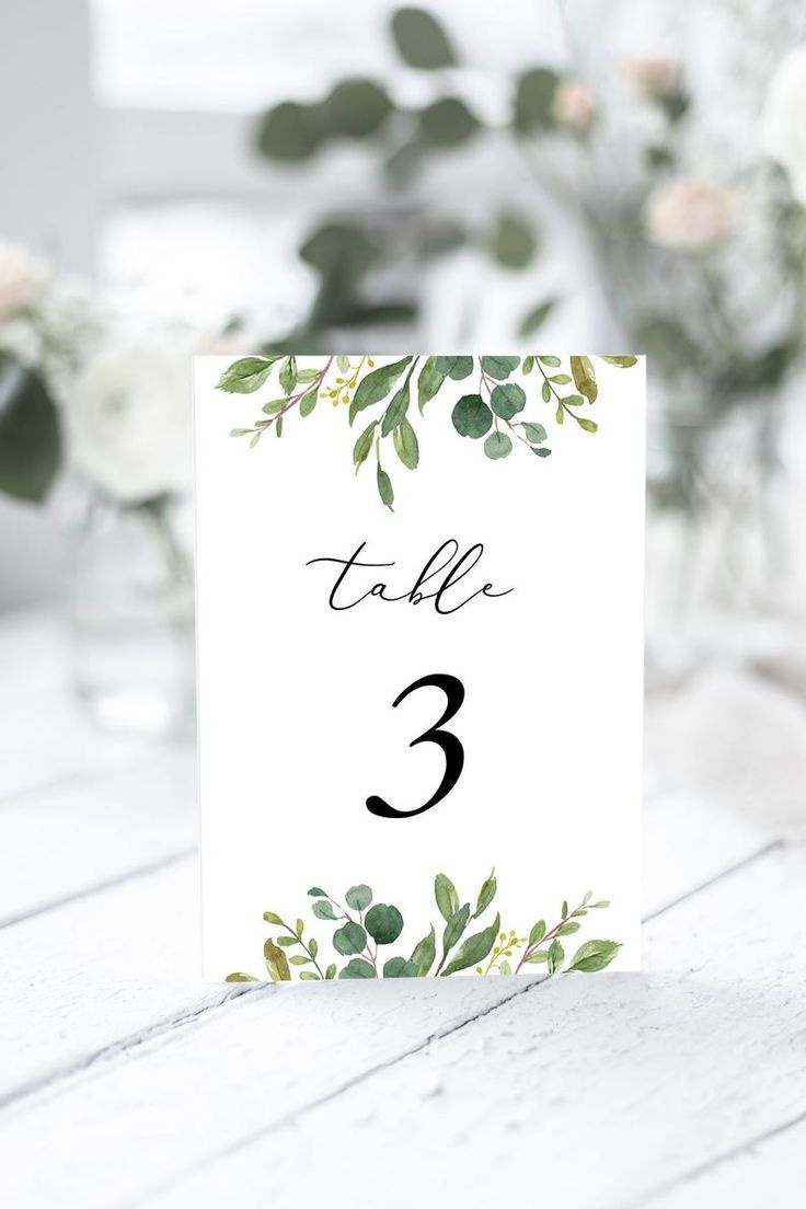 Let&amp;#039;S Break Down Incorporating Greenery In A Tasteful And Stunning with regard to Free Table Number Templates 5X7