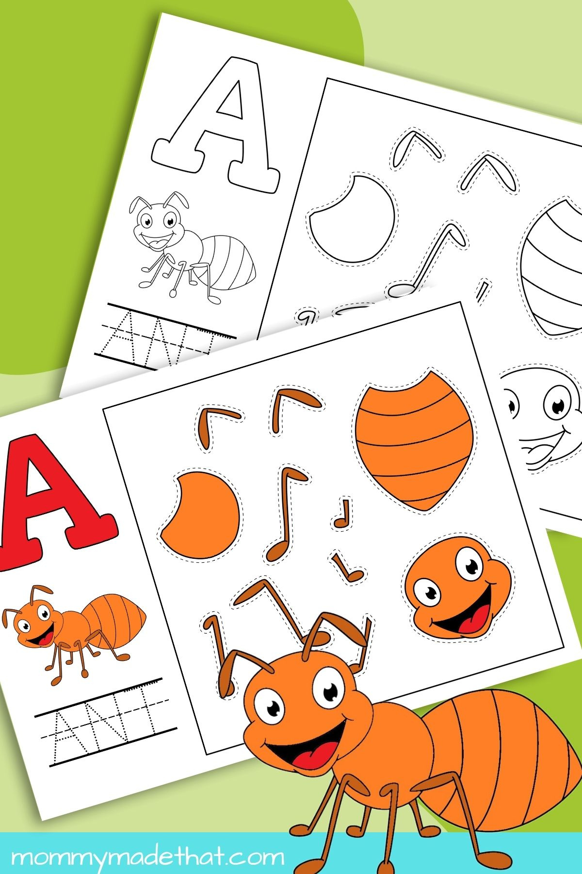 Letter A Is For Ant Craft (Cute Free Printable Letter A Craft) regarding Free Printable Ant Template