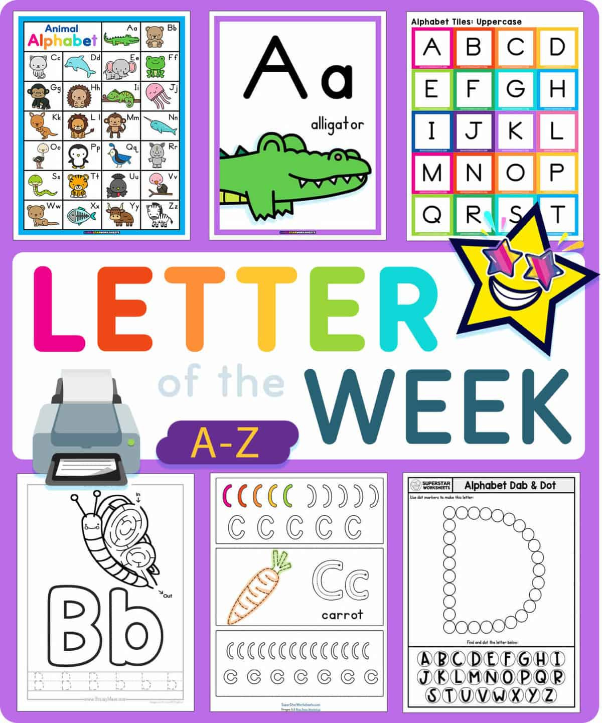 Letter Of The Week - Superstar Worksheets throughout Letter of the Week Free Printables