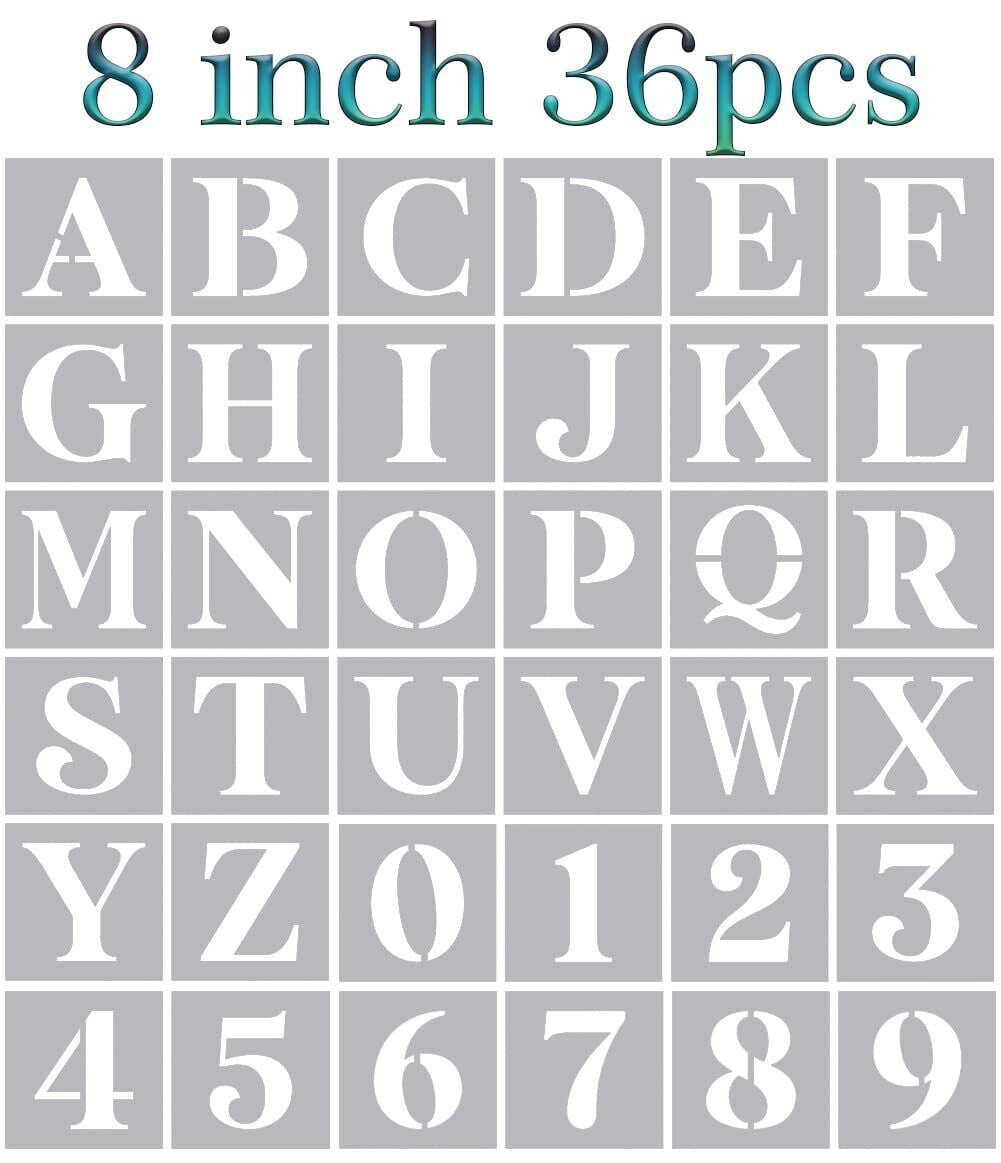 Letter Stencils For Painting On Wood 8Inch,Alphabet Stencils within Free 8 Inch Letter Templates