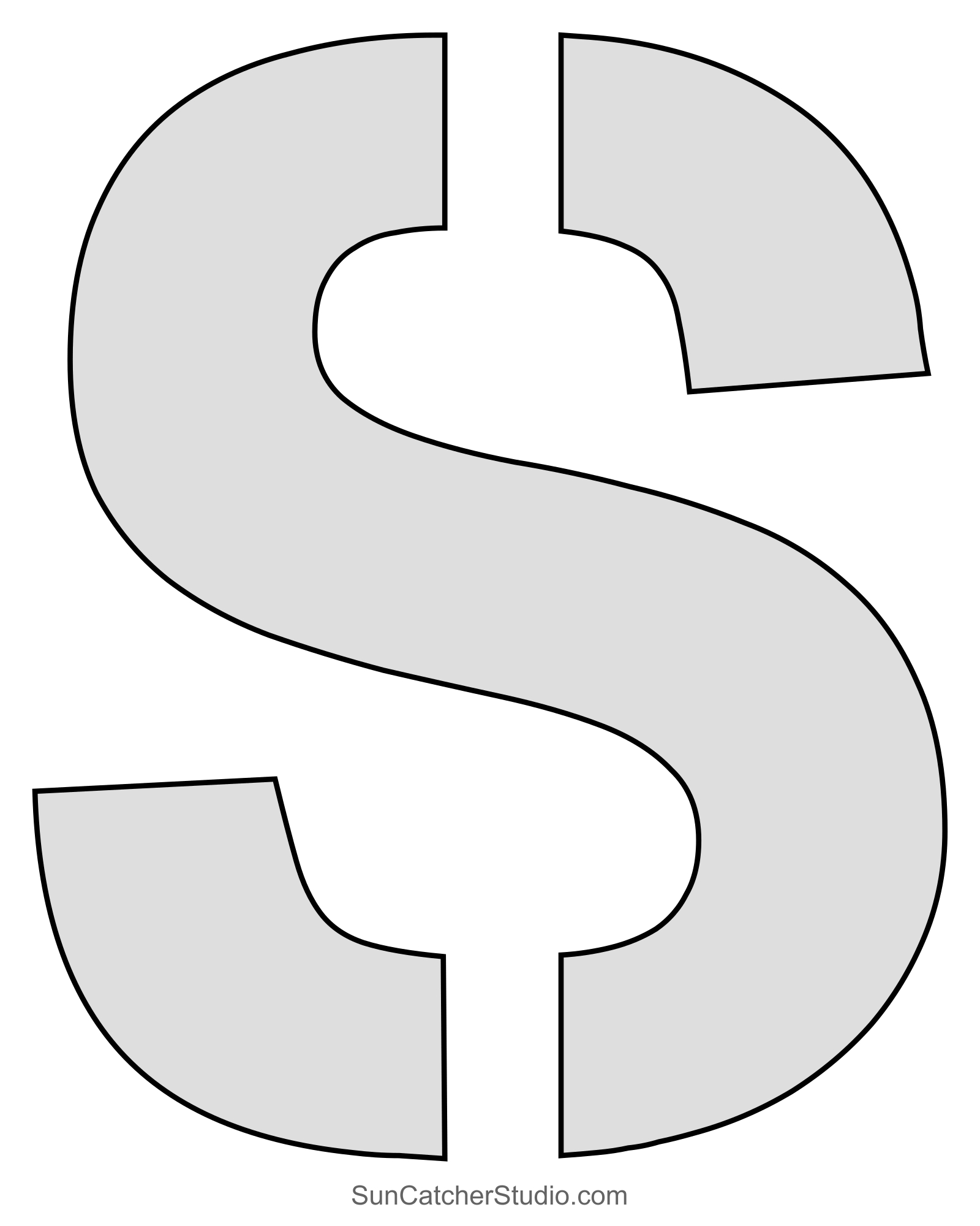 Letter Stencils (Printable Alphabet, Font, Templates, Patterns with regard to Printable Letter S Stencils