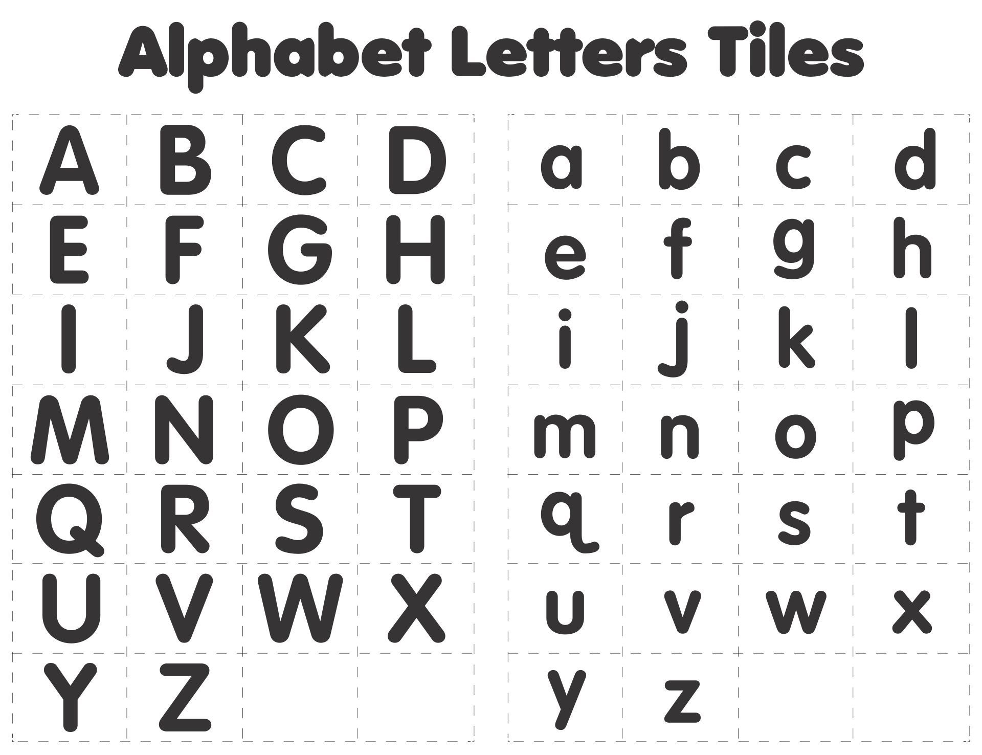 Letter Tiles - 10 Free Pdf Printables | Printablee - Worksheets regarding Alphabet Tiles Printable Free