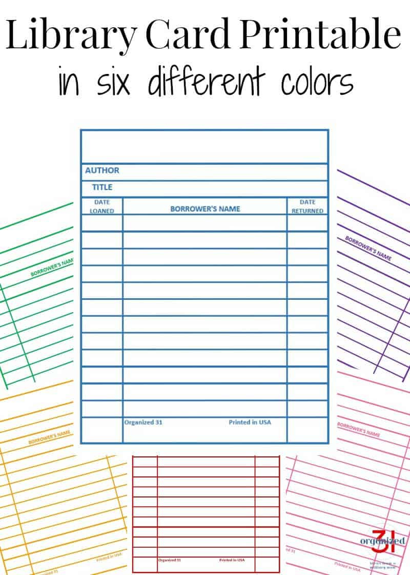 Library Card Printable - Make Your Own Library Book Cards inside Free Printable Library Checkout Sheets