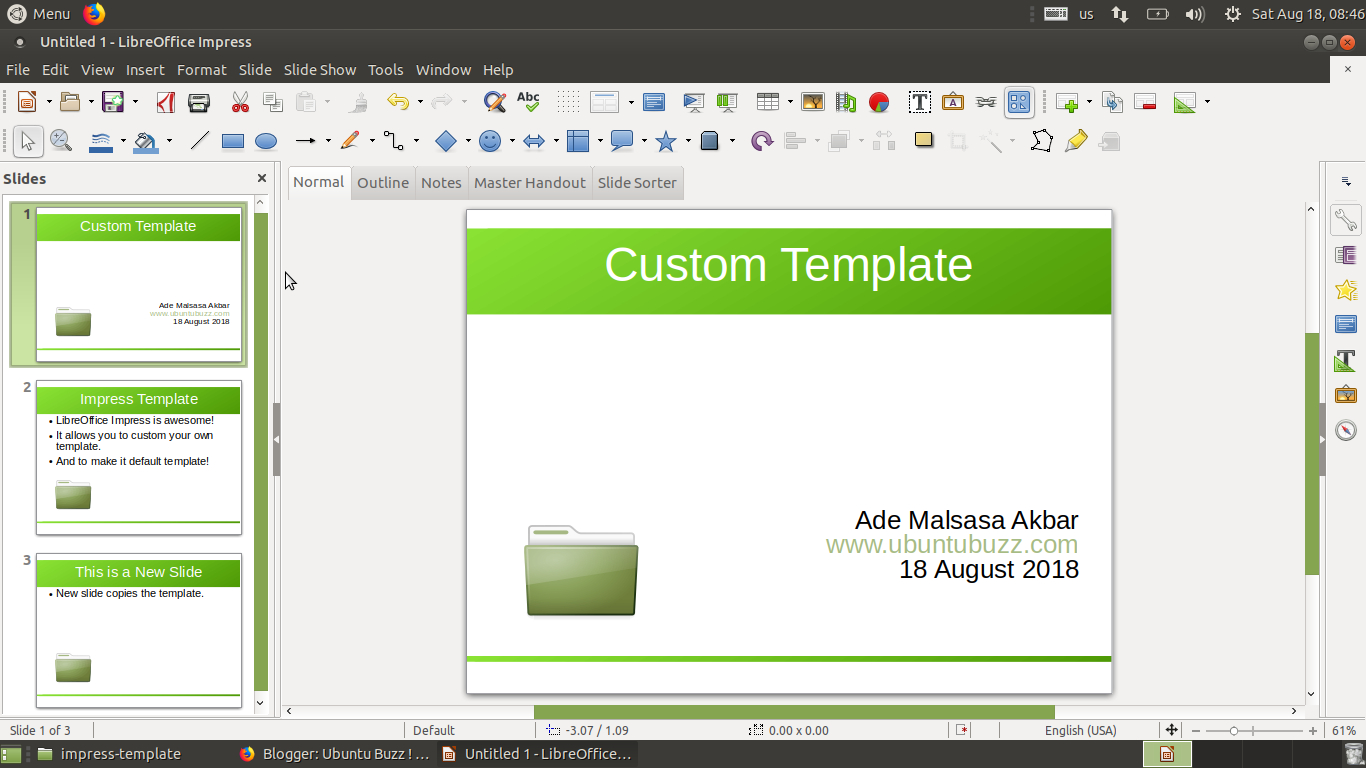 Libreoffice Impress: Custom Default Template with Libreoffice Presentation Templates Free Download