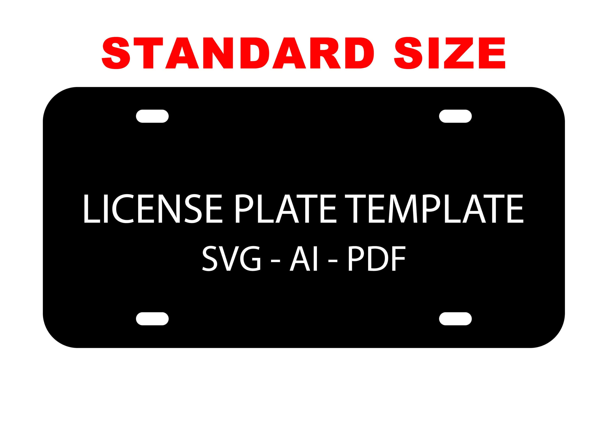 License Plate Template Svg For Laser Cutting Glowforge Cricut inside Printable License Plate Stencils