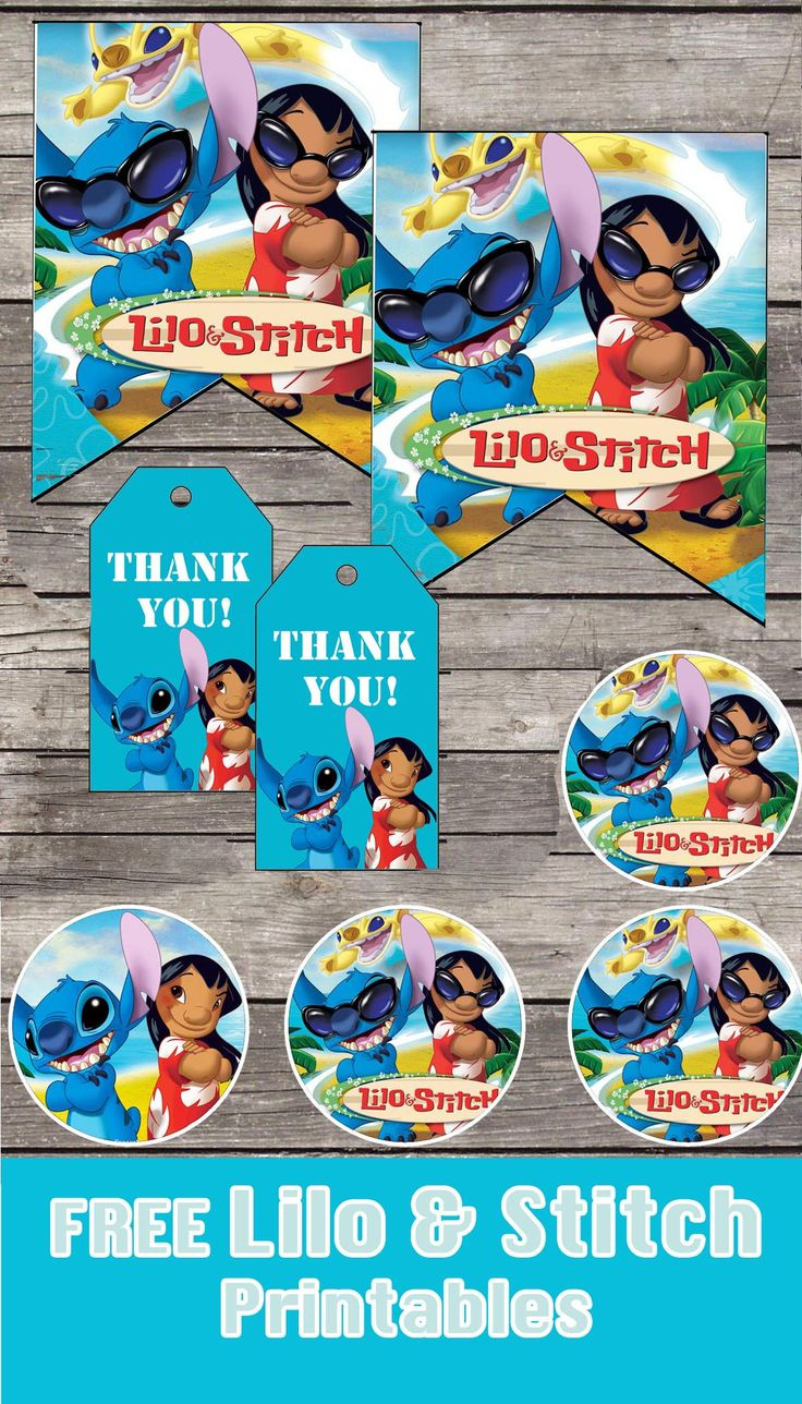 Lilo And Stitch Birthday Party Printable Files with regard to Free Lilo And Stitch Printables