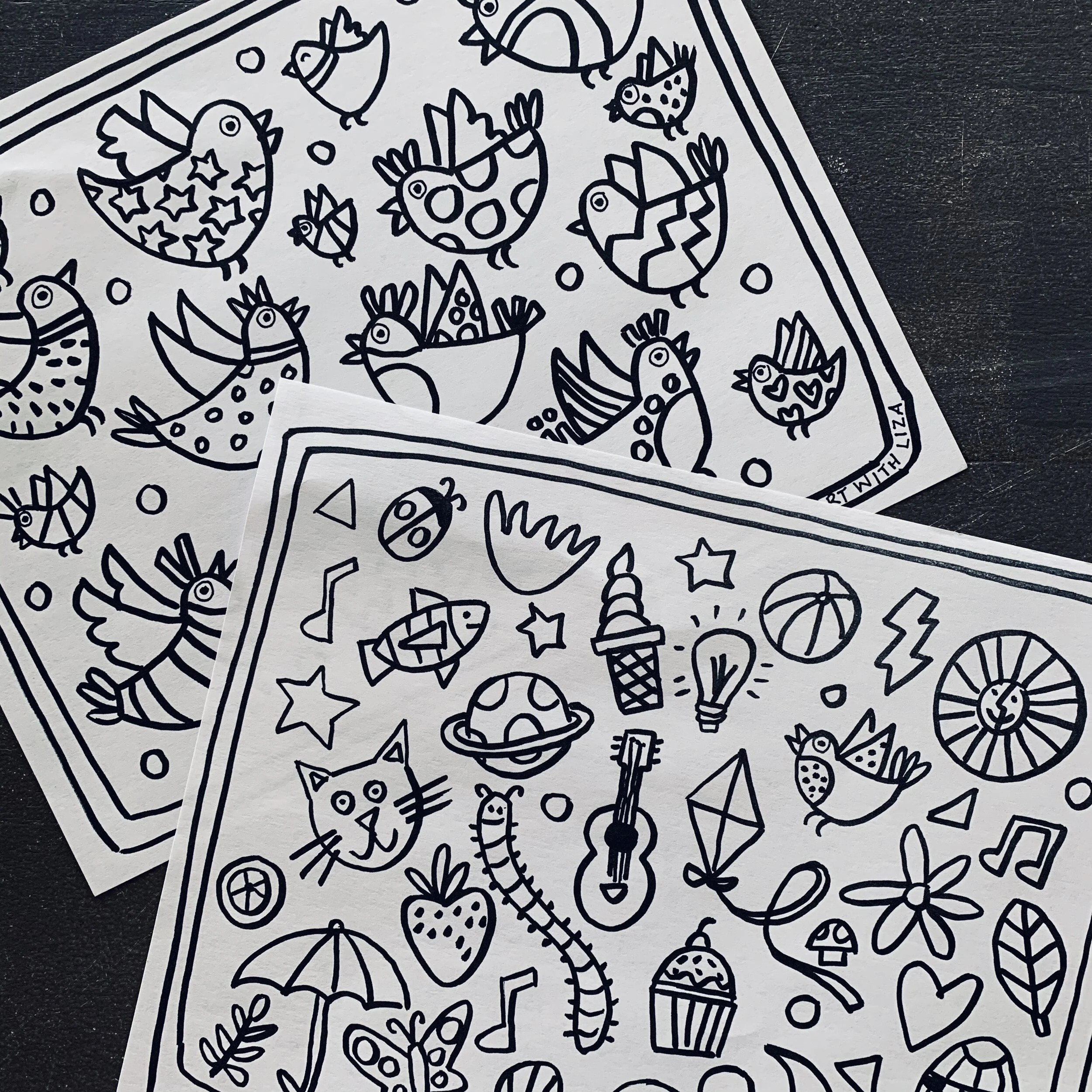 Liza Snyder Art-Free Printable Doodles To Color with regard to Free Printable Doodle Patterns