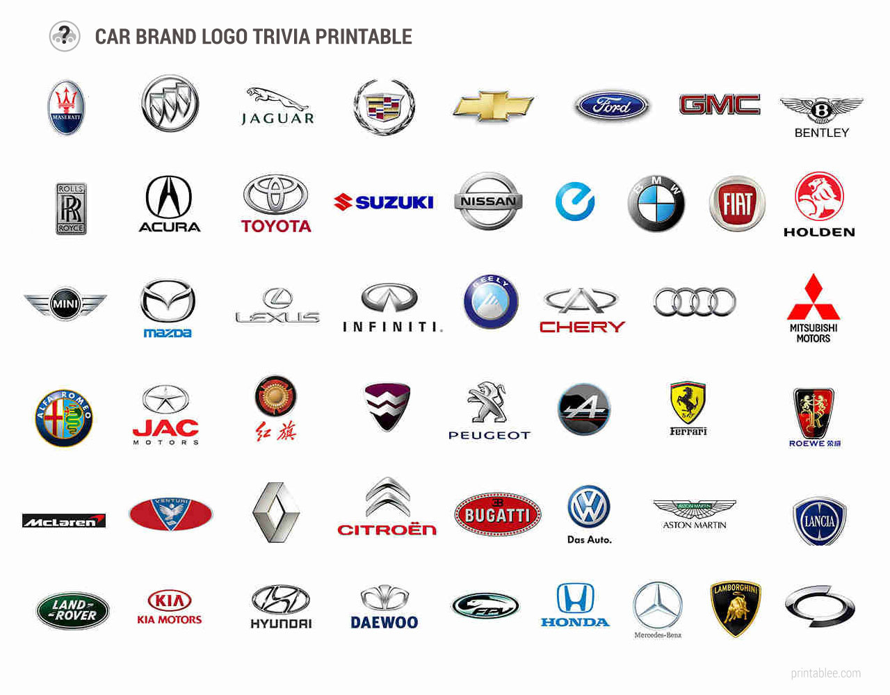 Logo Trivia - 10 Free Pdf Printables | Printablee - Worksheets Library pertaining to Free Printable Guess The Logo Game