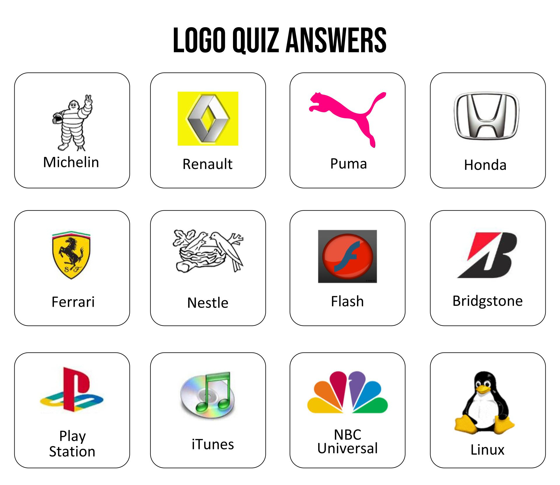 Logo Trivia - 10 Free Pdf Printables | Printablee - Worksheets Library with regard to Free Printable Guess The Logo Game