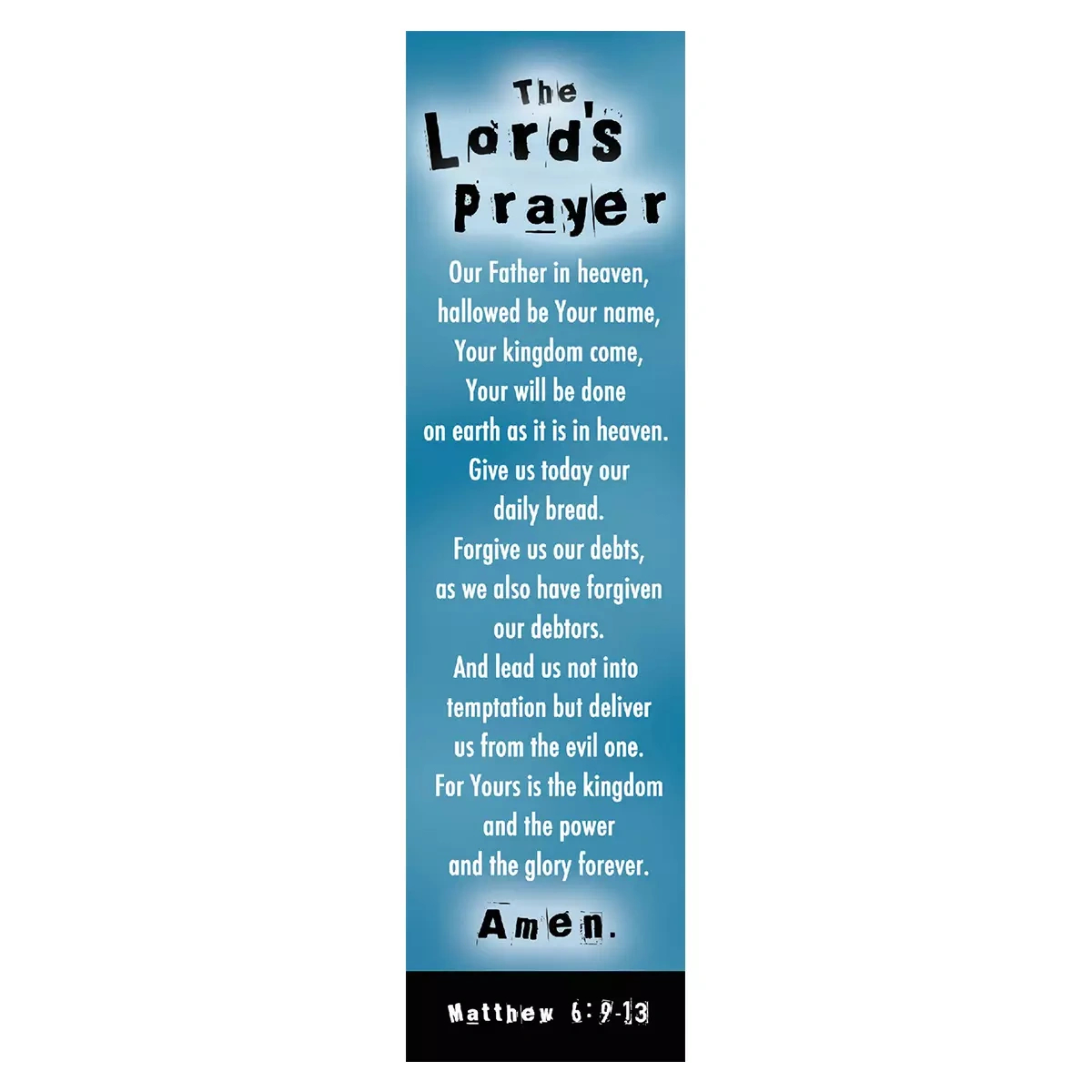 Lord&amp;#039;S Prayer&amp;quot; (Blue) Bookmarks - Pack Of 10: Free Delivery When regarding Free Printable Lords Prayer Bookmark