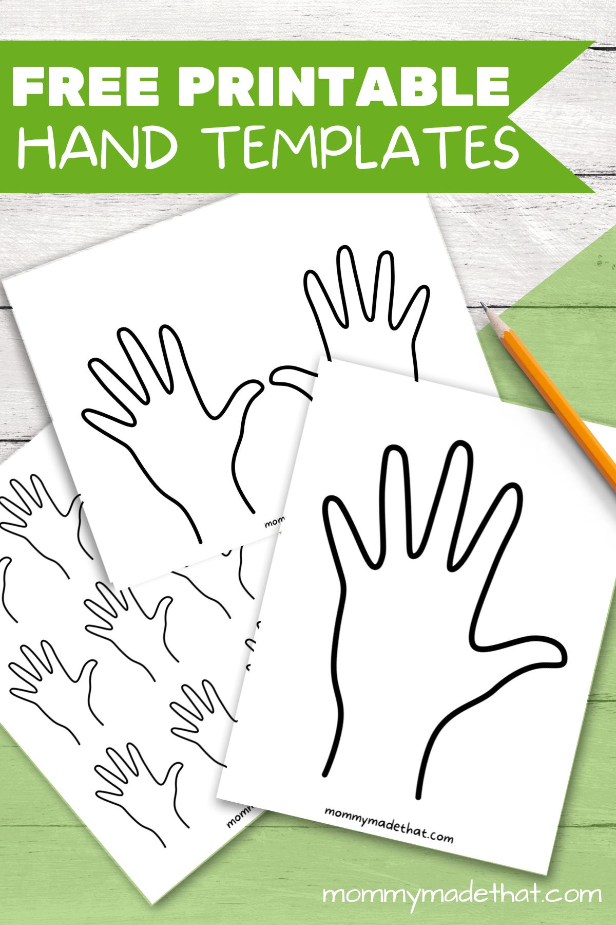 Lots Of Hand Outlines And Templates (Free Printables!) with regard to Free Printable Hand Pattern