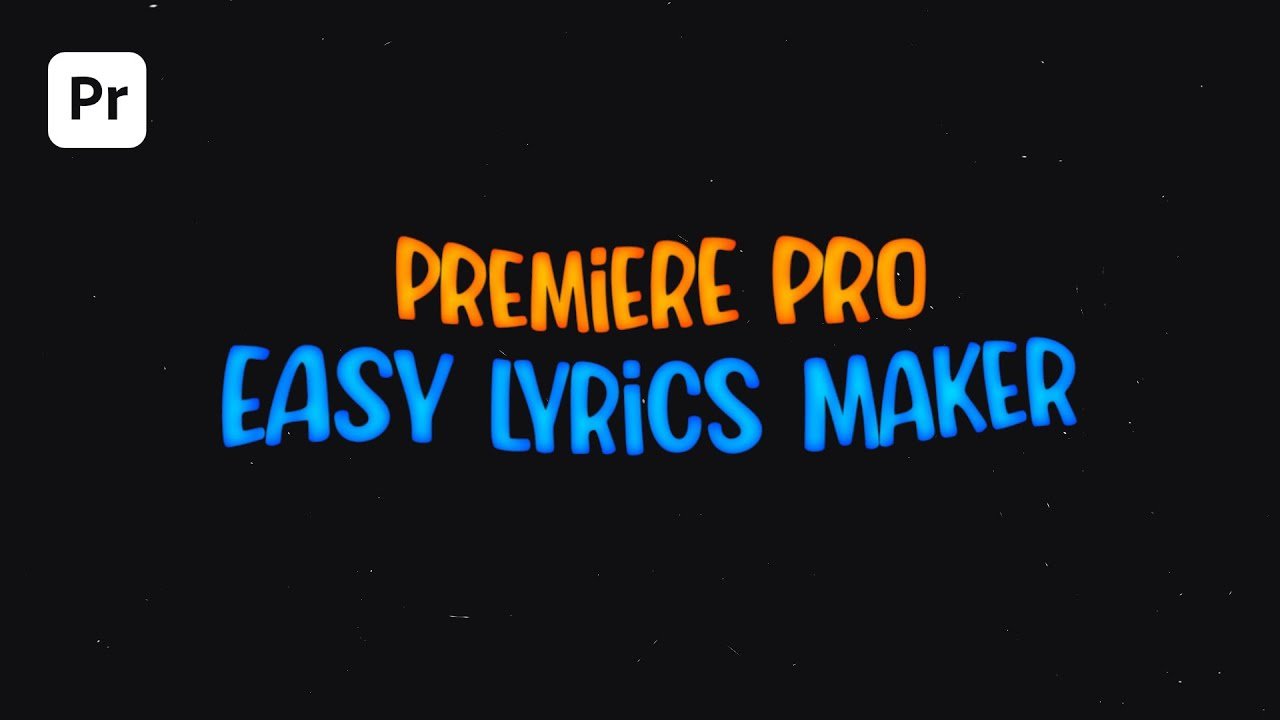Lyrics Maker For Premiere Pro - Premiere Pro Cartoon Lyrics Template - Fully Customizable in Lyric Video Template Premiere Pro Free