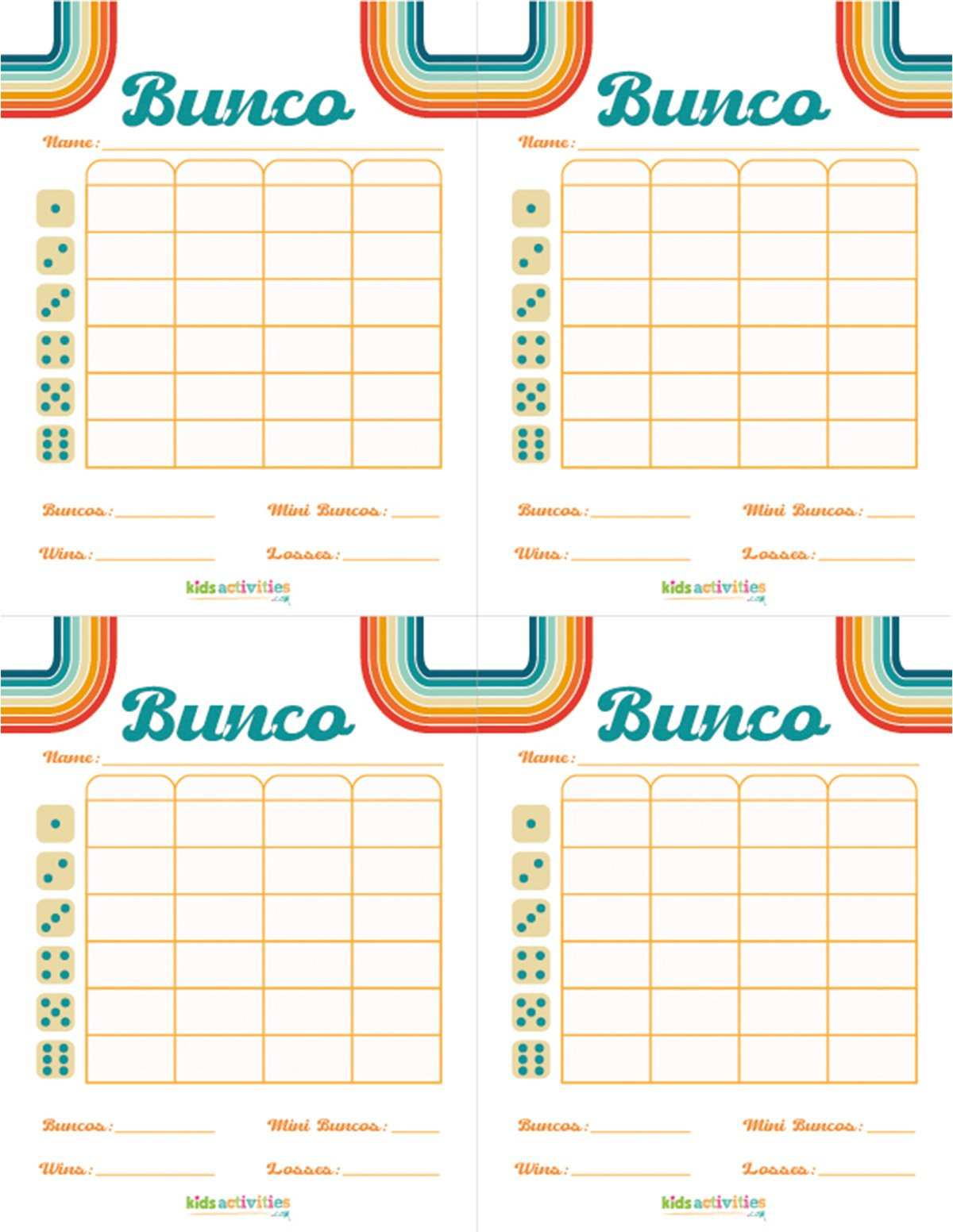 Make A Bunco Party Box With Free Printable Bunco Score Sheets for Free Bunco Printables