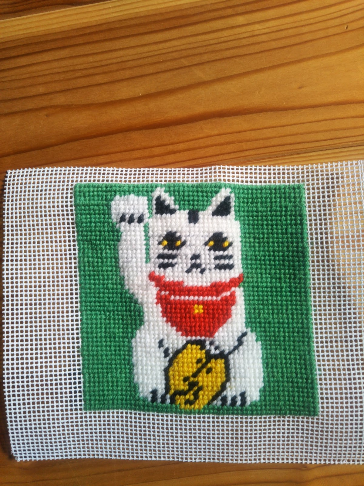 Manekineko (Lucky Cat) ,Free And Easy Printable Cross Stitch Pattern pertaining to Free Printable Cat Cross Stitch Patterns