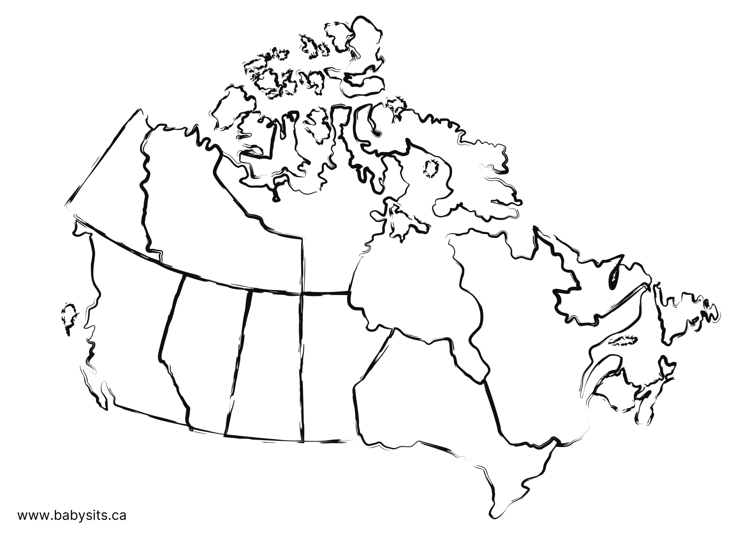Map Of Canada For Kids (Free Printable), Facts And Activities within Free Printable Blank Map of Canada with Provinces and Capitals