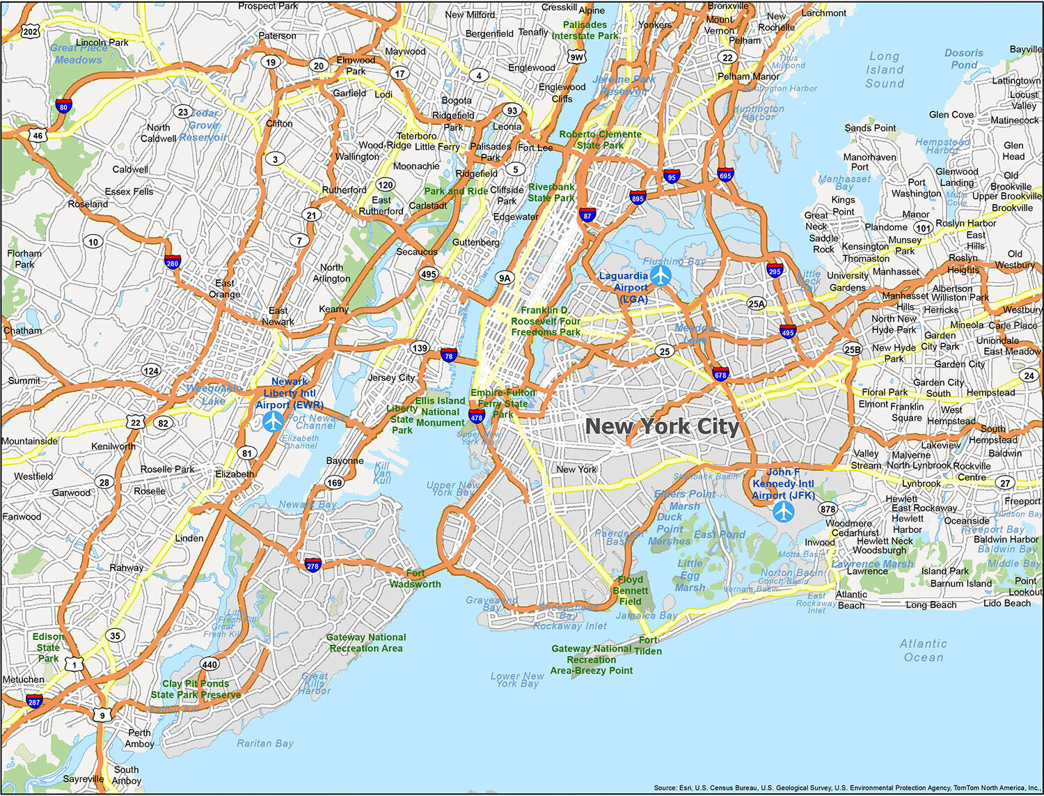 Map Of New York City - Gis Geography with regard to Free Printable Map Of New York City