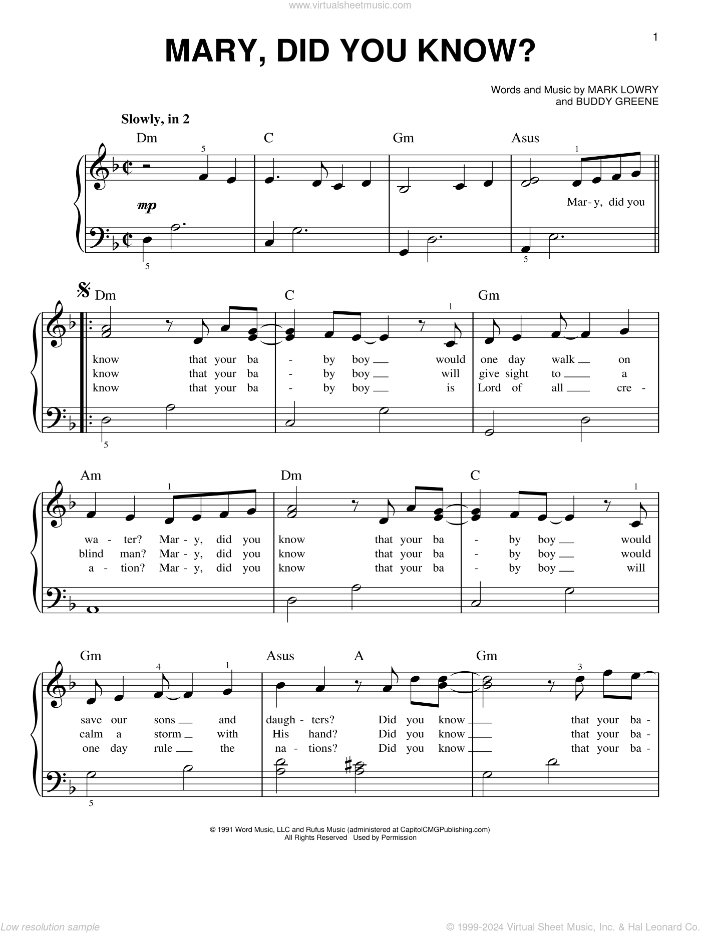 Mary, Did You Know?, (Beginner) Sheet Music For Piano Solo (Pdf) pertaining to Mary Did You Know Free Printable Sheet Music