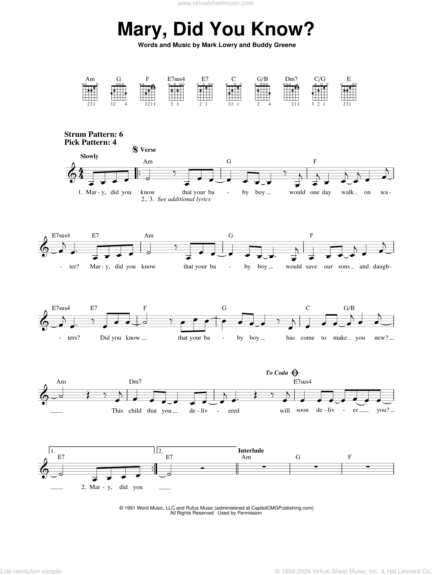 Mary, Did You Know? Sheet Music (Easy) For Guitar Solo (Chords) throughout Mary Did You Know Free Printable Sheet Music
