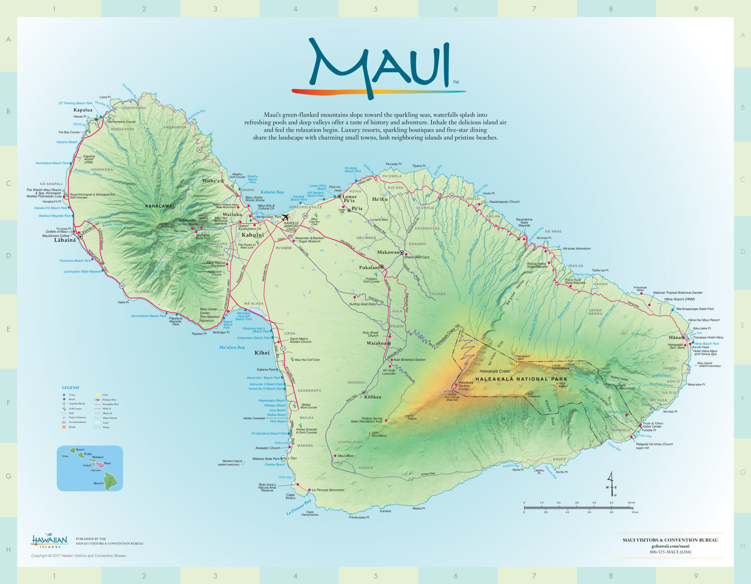 Maui Maps | Go Hawaii pertaining to Free Printable Map Of Maui