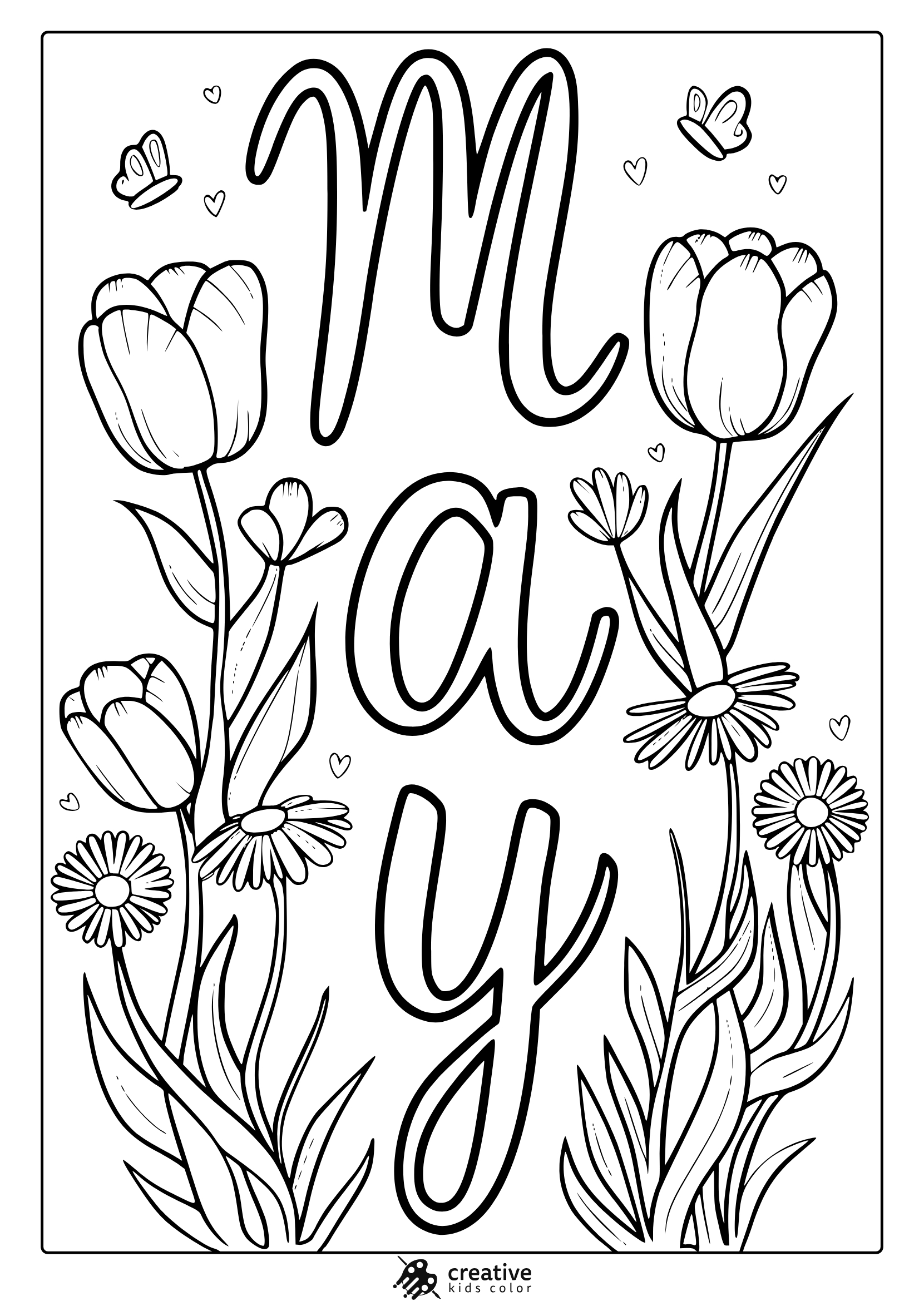 May Coloring Pages (Free &amp;amp; Fun Spring Printables) within Free May Day Printables